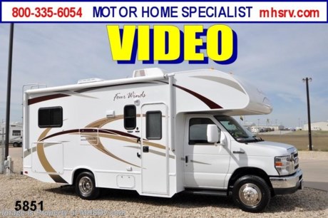 &lt;a href=&quot;http://www.mhsrv.com/thor-motor-coach/&quot;&gt;&lt;img src=&quot;http://www.mhsrv.com/images/sold-thor.jpg&quot; width=&quot;383&quot; height=&quot;141&quot; border=&quot;0&quot; /&gt;&lt;/a&gt; Receive a $1,000 VISA Gift Card /TX 3/18/13/ + MHSRV Camper&#39;s Pkg. that includes a 32 inch LCD TV with Built in DVD Player, a Sony Play Station 3 with Blu-Ray capability, a GPS Navigation System, (4) Collapsible Chairs, a Large Collapsible Table, a Rolling Igloo Cooler, an Electric Grill and a Complete Grillers Utensil Set with purchase of this unit. Offer valid Jan. 2nd and ends Mar. 30th 2013. &lt;object width=&quot;400&quot; height=&quot;300&quot;&gt;&lt;param name=&quot;movie&quot; value=&quot;http://www.youtube.com/v/S7FvsC3Fiv4?version=3&amp;amp;hl=en_US&quot;&gt;&lt;/param&gt;&lt;param name=&quot;allowFullScreen&quot; value=&quot;true&quot;&gt;&lt;/param&gt;&lt;param name=&quot;allowscriptaccess&quot; value=&quot;always&quot;&gt;&lt;/param&gt;&lt;embed src=&quot;http://www.youtube.com/v/S7FvsC3Fiv4?version=3&amp;amp;hl=en_US&quot; type=&quot;application/x-shockwave-flash&quot; width=&quot;400&quot; height=&quot;300&quot; allowscriptaccess=&quot;always&quot; allowfullscreen=&quot;true&quot;&gt;&lt;/embed&gt;&lt;/object&gt; MSRP $78,486. Visit MHSRV .com or Call 800-335-6054. You Won&#39;t Believe Our Everyday Sale Prices! New 2013 Thor Motor Coach Four Winds Class C RV. Model 22E with Ford E-350 chassis &amp; Ford Triton V-10 engine. This unit measures approximately 23 feet 11 inches in length. Optional equipment includes the Four Winds graphics package, LED TV with DVD player, glazed wood package, wheel liners,back-up monitor, convection microwave, deluxe heated remote mirrors, outside shower, gas/electric water heater, secondary auxiliary battery, valve stem extenders, keyless entry, Fantastic Fan, power patio awning,leatherette driver &amp; passenger chairs, spare tire, auto transfer switch &amp; heated holding tanks. The Four Winds Class C RV has an incredible list of standard features for 2013 including Mega exterior storage, power windows and locks, U-shaped dinette/sleeper with seat belts, tinted coach glass, molded front cap, double door refrigerator, skylight, roof ladder, roof A/C unit, 4000 Onan Micro Quiet generator, slick fiberglass exterior, patio awning, full extension drawer glides, bedspread &amp; pillow shams and much more. FOR ADDITIONAL INFORMATION, BROCHURE, WINDOW STICKER, PHOTOS &amp; VIDEOS PLEASE VISIT MOTOR HOME SPECIALIST AT MHSRV .com or CALL 800-335-6054. At Motor Home Specialist we DO NOT charge any prep or orientation fees like you will find at other dealerships. All sale prices include a 200 point inspection, interior &amp; exterior wash &amp; detail of vehicle, a thorough coach orientation with an MHS technician, an RV Starter&#39;s kit, a nights stay in our delivery park featuring landscaped and covered pads with full hook-ups and much more! Read From Thousands of Testimonials at MHSRV .com and See What They Had to Say About Their Experience at Motor Home Specialist. WHY PAY MORE?...... WHY SETTLE FOR LESS?