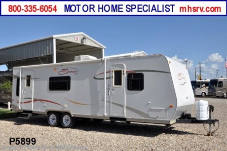 &lt;a href=&quot;http://www.mhsrv.com/travel-trailers/&quot;&gt;&lt;img src=&quot;http://www.mhsrv.com/images/sold-traveltrailer.jpg&quot; width=&quot;383&quot; height=&quot;141&quot; border=&quot;0&quot; /&gt;&lt;/a&gt; Used KZ RV /TX 8/30/12/ 2007 KZ Spree (290) with a slide-out is approximately 27&#39; in length with a patio awning, pass-thru storage, All in 1 bath, flip down DVD player and ducted roof A/C system. For complete details visit Motor Home Specialist at MHSRV .com or 800-335-6054.