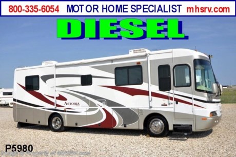 &lt;a href=&quot;http://www.mhsrv.com/damon-rv/&quot;&gt;&lt;img src=&quot;http://www.mhsrv.com/images/sold-damon.jpg&quot; width=&quot;383&quot; height=&quot;141&quot; border=&quot;0&quot; /&gt;&lt;/a&gt; Used Damon RV /TX 8/28/12/ 2006 Damon Astoria (3465) with 2 slide-outs and 33,669 miles. This RV is approximately 34&#39; in length with a 300HP Cummins diesel engine, 5 speed automatic transmission, freightliner raised rail chassis, 7.5KW diesel generator, automatic hydraulic leveling system, back up camera, electric/gas water heater, patio awning, slide-out room toppers, dual ducted roof A/Cs and 2 TVs. For complete details visit Motor Home Specialist at MHSRV .com or 800-335-6054.
