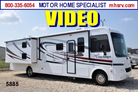 &lt;a href=&quot;http://www.mhsrv.com/coachmen-rv/&quot;&gt;&lt;img src=&quot;http://www.mhsrv.com/images/sold-coachmen.jpg&quot; width=&quot;383&quot; height=&quot;141&quot; border=&quot;0&quot; /&gt;&lt;/a&gt; Close Out Price at MHSRV .com /TX 12/29/12/ + $2,000 Visa Gift Card with Purchase &amp; MHSRV will donate $1,000 to Cook Children&#39;s Hospital Starting Oct. 16th - Dec. 29th, 2012. Call 800-335-6054 or Visit MHSRV.com for Our Year End Close Out Price!  &lt;object width=&quot;400&quot; height=&quot;300&quot;&gt;&lt;param name=&quot;movie&quot; value=&quot;http://www.youtube.com/v/dSXXpiy6PcU?version=3&amp;amp;hl=en_US&quot;&gt;&lt;/param&gt;&lt;param name=&quot;allowFullScreen&quot; value=&quot;true&quot;&gt;&lt;/param&gt;&lt;param name=&quot;allowscriptaccess&quot; value=&quot;always&quot;&gt;&lt;/param&gt;&lt;embed src=&quot;http://www.youtube.com/v/dSXXpiy6PcU?version=3&amp;amp;hl=en_US&quot; type=&quot;application/x-shockwave-flash&quot; width=&quot;400&quot; height=&quot;300&quot; allowscriptaccess=&quot;always&quot; allowfullscreen=&quot;true&quot;&gt;&lt;/embed&gt;&lt;/object&gt;   MSRP $115,129. New 2013 Coachmen Mirada. Model 34BH Bunk House RV W/2 Slides. This RV measures approximately 34 feet 9 inches in length. Optional equipment includes Cognac Maple wood package, Oxford Onyx exterior Graphics, 2nd auxiliary battery, valve stem extensions, TV/DVD players for bunk beds, DVD player in bedroom, Entertainment computer hutch, Upgraded 40&quot; &amp; 26&quot; TVs, side cameras, power heated mirror, exterior entertainment center with 32&quot; TV &amp; Travel Easy Roadside Assistance. A few Mirada standards include a V-10 Ford, automatic leveling system, slide-out room awnings, 5.5 Onan generator, back-up camera, power main awning, Corian kitchen counter and sink covers, LCD TVs, (2) roof A/C units, roof ladder, large microwave &amp; much more. CALL MOTOR HOME SPECIALIST at 800-335-6054 or VISIT MHSRV .com FOR ADDITONAL PHOTOS, DETAILS, BROCHURE, VIDEOS &amp; MORE. &lt;object width=&quot;400&quot; height=&quot;300&quot;&gt;&lt;param name=&quot;movie&quot; value=&quot;http://www.youtube.com/v/fBpsq4hH-Ws?version=3&amp;amp;hl=en_US&quot;&gt;&lt;/param&gt;&lt;param name=&quot;allowFullScreen&quot; value=&quot;true&quot;&gt;&lt;/param&gt;&lt;param name=&quot;allowscriptaccess&quot; value=&quot;always&quot;&gt;&lt;/param&gt;&lt;embed src=&quot;http://www.youtube.com/v/fBpsq4hH-Ws?version=3&amp;amp;hl=en_US&quot; type=&quot;application/x-shockwave-flash&quot; width=&quot;400&quot; height=&quot;300&quot; allowscriptaccess=&quot;always&quot; allowfullscreen=&quot;true&quot;&gt;&lt;/embed&gt;&lt;/object&gt;