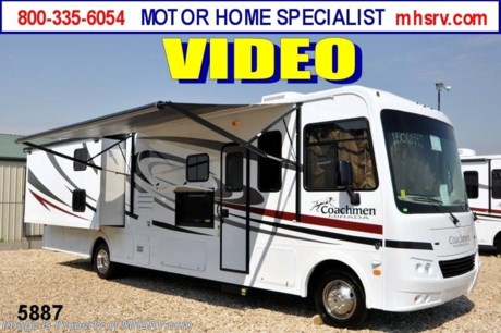 &lt;a href=&quot;http://www.mhsrv.com/coachmen-rv/&quot;&gt;&lt;img src=&quot;http://www.mhsrv.com/images/sold-coachmen.jpg&quot; width=&quot;383&quot; height=&quot;141&quot; border=&quot;0&quot; /&gt;&lt;/a&gt; Receive a $1,000 VISA Gift Card /TX 3/18/13/ + MHSRV Camper&#39;s Pkg. that includes a 32 inch LCD TV with Built in DVD Player, a Sony Play Station 3 with Blu-Ray capability, a GPS Navigation System, (4) Collapsible Chairs, a Large Collapsible Table, a Rolling Igloo Cooler, an Electric Grill and a Complete Grillers Utensil Set with purchase of this unit. Offer valid Jan. 2nd and ends Mar. 30th 2013. &lt;object width=&quot;400&quot; height=&quot;300&quot;&gt;&lt;param name=&quot;movie&quot; value=&quot;http://www.youtube.com/v/dSXXpiy6PcU?version=3&amp;amp;hl=en_US&quot;&gt;&lt;/param&gt;&lt;param name=&quot;allowFullScreen&quot; value=&quot;true&quot;&gt;&lt;/param&gt;&lt;param name=&quot;allowscriptaccess&quot; value=&quot;always&quot;&gt;&lt;/param&gt;&lt;embed src=&quot;http://www.youtube.com/v/dSXXpiy6PcU?version=3&amp;amp;hl=en_US&quot; type=&quot;application/x-shockwave-flash&quot; width=&quot;400&quot; height=&quot;300&quot; allowscriptaccess=&quot;always&quot; allowfullscreen=&quot;true&quot;&gt;&lt;/embed&gt;&lt;/object&gt;  MSRP $114,936. New 2013 Coachmen Mirada. Model 34BH Bunk House RV W/2 Slides. This RV measures approximately 34 feet 9 inches in length. Optional equipment includes Cognac Maple wood package, Oxford Onyx exterior Graphics, 2nd auxiliary battery, valve stem extensions, TV/DVD players for bunk beds, DVD player in bedroom, Upgraded 40&quot; &amp; 26&quot; TVs, side cameras, power heated mirror, exterior entertainment center with 32&quot; TV &amp; Travel Easy Roadside Assistance. A few Mirada standards include a V-10 Ford, automatic leveling system, slide-out room awnings, 5.5 Onan generator, back-up camera, power main awning, Corian kitchen counter and sink covers, LCD TVs, (2) roof A/C units, roof ladder, large microwave &amp; much more. CALL MOTOR HOME SPECIALIST at 800-335-6054 or VISIT MHSRV .com FOR ADDITONAL PHOTOS, DETAILS, BROCHURE, VIDEOS &amp; MORE. At Motor Home Specialist we DO NOT charge any prep or orientation fees like you will find at other dealerships. All sale prices include a 200 point inspection, interior &amp; exterior wash &amp; detail of vehicle, a thorough coach orientation with an MHS technician, an RV Starter&#39;s kit, a nights stay in our delivery park featuring landscaped and covered pads with full hook-ups and much more! Read From Thousands of Testimonials at MHSRV .com and See What They Had to Say About Their Experience at Motor Home Specialist. WHY PAY MORE?...... WHY SETTLE FOR LESS? &lt;object width=&quot;400&quot; height=&quot;300&quot;&gt;&lt;param name=&quot;movie&quot; value=&quot;http://www.youtube.com/v/fBpsq4hH-Ws?version=3&amp;amp;hl=en_US&quot;&gt;&lt;/param&gt;&lt;param name=&quot;allowFullScreen&quot; value=&quot;true&quot;&gt;&lt;/param&gt;&lt;param name=&quot;allowscriptaccess&quot; value=&quot;always&quot;&gt;&lt;/param&gt;&lt;embed src=&quot;http://www.youtube.com/v/fBpsq4hH-Ws?version=3&amp;amp;hl=en_US&quot; type=&quot;application/x-shockwave-flash&quot; width=&quot;400&quot; height=&quot;300&quot; allowscriptaccess=&quot;always&quot; allowfullscreen=&quot;true&quot;&gt;&lt;/embed&gt;&lt;/object&gt;