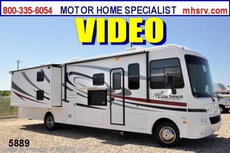 &lt;a href=&quot;http://www.mhsrv.com/coachmen-rv/&quot;&gt;&lt;img src=&quot;http://www.mhsrv.com/images/sold-coachmen.jpg&quot; width=&quot;383&quot; height=&quot;141&quot; border=&quot;0&quot; /&gt;&lt;/a&gt; $2,000 VISA Gift Card with Purchase. Offer Ends April, 30th. 2013. /AZ 4/5/13/ - &lt;object width=&quot;400&quot; height=&quot;300&quot;&gt;&lt;param name=&quot;movie&quot; value=&quot;http://www.youtube.com/v/dSXXpiy6PcU?version=3&amp;amp;hl=en_US&quot;&gt;&lt;/param&gt;&lt;param name=&quot;allowFullScreen&quot; value=&quot;true&quot;&gt;&lt;/param&gt;&lt;param name=&quot;allowscriptaccess&quot; value=&quot;always&quot;&gt;&lt;/param&gt;&lt;embed src=&quot;http://www.youtube.com/v/dSXXpiy6PcU?version=3&amp;amp;hl=en_US&quot; type=&quot;application/x-shockwave-flash&quot; width=&quot;400&quot; height=&quot;300&quot; allowscriptaccess=&quot;always&quot; allowfullscreen=&quot;true&quot;&gt;&lt;/embed&gt;&lt;/object&gt;  MSRP $114,936. New 2013 Coachmen Mirada. Model 34BH Bunk House RV W/2 Slides. This RV measures approximately 34 feet 9 inches in length. Optional equipment includes Cognac Maple wood package, Oxford Onyx exterior Graphics, 2nd auxiliary battery, valve stem extensions, TV/DVD players for bunk beds, DVD player in bedroom, Upgraded 40&quot; &amp; 26&quot; TVs, side cameras, power heated mirror, exterior entertainment center with 32&quot; TV &amp; Travel Easy Roadside Assistance. A few Mirada standards include a V-10 Ford, automatic leveling system, slide-out room awnings, 5.5 Onan generator, back-up camera, power main awning, Corian kitchen counter and sink covers, LCD TVs, (2) roof A/C units, roof ladder, large microwave &amp; much more. CALL MOTOR HOME SPECIALIST at 800-335-6054 or VISIT MHSRV .com FOR ADDITONAL PHOTOS, DETAILS, BROCHURE, VIDEOS &amp; MORE. At Motor Home Specialist we DO NOT charge any prep or orientation fees like you will find at other dealerships. All sale prices include a 200 point inspection, interior &amp; exterior wash &amp; detail of vehicle, a thorough coach orientation with an MHS technician, an RV Starter&#39;s kit, a nights stay in our delivery park featuring landscaped and covered pads with full hook-ups and much more! Read From Thousands of Testimonials at MHSRV .com and See What They Had to Say About Their Experience at Motor Home Specialist. WHY PAY MORE?...... WHY SETTLE FOR LESS? &lt;object width=&quot;400&quot; height=&quot;300&quot;&gt;&lt;param name=&quot;movie&quot; value=&quot;http://www.youtube.com/v/fBpsq4hH-Ws?version=3&amp;amp;hl=en_US&quot;&gt;&lt;/param&gt;&lt;param name=&quot;allowFullScreen&quot; value=&quot;true&quot;&gt;&lt;/param&gt;&lt;param name=&quot;allowscriptaccess&quot; value=&quot;always&quot;&gt;&lt;/param&gt;&lt;embed src=&quot;http://www.youtube.com/v/fBpsq4hH-Ws?version=3&amp;amp;hl=en_US&quot; type=&quot;application/x-shockwave-flash&quot; width=&quot;400&quot; height=&quot;300&quot; allowscriptaccess=&quot;always&quot; allowfullscreen=&quot;true&quot;&gt;&lt;/embed&gt;&lt;/object&gt;