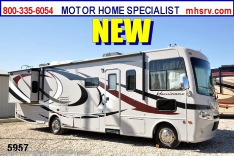 &lt;a href=&quot;http://www.mhsrv.com/thor-motor-coach/&quot;&gt;&lt;img src=&quot;http://www.mhsrv.com/images/sold-thor.jpg&quot; width=&quot;383&quot; height=&quot;141&quot; border=&quot;0&quot; /&gt;&lt;/a&gt; Receive a $1,000 VISA Gift Card /TX 2/28/13/ + MHSRV Camper&#39;s Pkg. that includes a 32 inch LCD TV with Built in DVD Player, a Sony Play Station 3 with Blu-Ray capability, a GPS Navigation System, (4) Collapsible Chairs, a Large Collapsible Table, a Rolling Igloo Cooler, an Electric Grill and a Complete Grillers Utensil Set with purchase of this unit. Offer valid Jan. 2nd and ends Mar. 30th 2013. &lt;object width=&quot;400&quot; height=&quot;300&quot;&gt;&lt;param name=&quot;movie&quot; value=&quot;http://www.youtube.com/v/fBpsq4hH-Ws?version=3&amp;amp;hl=en_US&quot;&gt;&lt;/param&gt;&lt;param name=&quot;allowFullScreen&quot; value=&quot;true&quot;&gt;&lt;/param&gt;&lt;param name=&quot;allowscriptaccess&quot; value=&quot;always&quot;&gt;&lt;/param&gt;&lt;embed src=&quot;http://www.youtube.com/v/fBpsq4hH-Ws?version=3&amp;amp;hl=en_US&quot; type=&quot;application/x-shockwave-flash&quot; width=&quot;400&quot; height=&quot;300&quot; allowscriptaccess=&quot;always&quot; allowfullscreen=&quot;true&quot;&gt;&lt;/embed&gt;&lt;/object&gt; New 2013.5 (ALL NEW DESIGNED 2013 &amp; 1/2 MODEL) MSRP $121,955. Thor Motor Coach Hurricane Model 32A. This all new Class A motor home measures approximately 33 feet in length &amp; features a Ford chassis, a V-10 Ford engine, (2) slide-out rooms, a leatherette U-Shaped dinette &amp; a feature wall LCD TV. Other exciting new features on the 2013.5 Hurricane 32A include all new progressive styled front and rear caps, taller interior ceiling heights (now 82 inches), a leatherette hide-a-bed sofa, automatic leveling jacks, generator, electric entry step, 5,000 lb. hitch and much more. Optional equipment includes the all new Olympic Cherry wood package, Lacquer HD-Max exterior, bedroom LCD TV, solid surface kitchen counter, electric drop down over head bunk above captain&#39;s chairs, heated holding tank pads, 13.5 BTU rear roof A/C, 5.5KW Onan generator, gas/electric water heater, dual aux. batteries, valve stem extenders and heated power mirrors with integrated side view cameras. FOR ADDITIONAL DETAILS, VIDEOS &amp; MORE PLEASE VISIT MOTOR HOME SPECIALIST at MHSRV .com or Call 800-335-6054. At Motor Home Specialist we DO NOT charge any prep or orientation fees like you will find at other dealerships. All sale prices include a 200 point inspection, interior &amp; exterior wash &amp; detail of vehicle, a thorough coach orientation with an MHS technician, an RV Starter&#39;s kit, a nights stay in our delivery park featuring landscaped and covered pads with full hook-ups and much more! Read From Thousands of Testimonials at MHSRV .com and See What They Had to Say About Their Experience at Motor Home Specialist. WHY PAY MORE?...... WHY SETTLE FOR LESS?