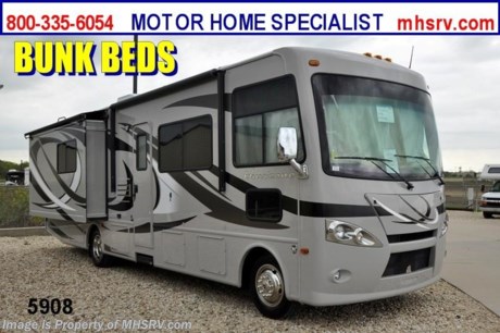 &lt;a href=&quot;http://www.mhsrv.com/thor-motor-coach/&quot;&gt;&lt;img src=&quot;http://www.mhsrv.com/images/sold-thor.jpg&quot; width=&quot;383&quot; height=&quot;141&quot; border=&quot;0&quot; /&gt;&lt;/a&gt; 

&lt;object width=&quot;400&quot; height=&quot;300&quot;&gt;&lt;param name=&quot;movie&quot; value=&quot;http://www.youtube.com/v/fBpsq4hH-Ws?version=3&amp;amp;hl=en_US&quot;&gt;&lt;/param&gt;&lt;param name=&quot;allowFullScreen&quot; value=&quot;true&quot;&gt;&lt;/param&gt;&lt;param name=&quot;allowscriptaccess&quot; value=&quot;always&quot;&gt;&lt;/param&gt;&lt;embed src=&quot;http://www.youtube.com/v/fBpsq4hH-Ws?version=3&amp;amp;hl=en_US&quot; type=&quot;application/x-shockwave-flash&quot; width=&quot;400&quot; height=&quot;300&quot; allowscriptaccess=&quot;always&quot; allowfullscreen=&quot;true&quot;&gt;&lt;/embed&gt;&lt;/object&gt; New 2013.5 (ALL NEW DESIGNED 2013 &amp; 1/2 MODEL) MSRP $120,837. /TX 5/7/13/ Thor Motor Coach Hurricane Model 33G. This all new Class A motor home measures approximately 33 feet in length &amp; features a Ford chassis, a V-10 Ford engine, (2) slide-out rooms, a leatherette booth dinette, bunkbeds &amp; a front over head LCD TV. Other exciting new features on the 2013.5 Hurricane 33G include all new progressive styled front and rear caps, taller interior ceiling heights (now 82 inches), a leatherette hide-a-bed sofa, automatic leveling jacks, generator, electric entry step, 5,000 lb. hitch and much more. Optional equipment includes the all new Olympic Cherry wood package, Carbon HD-Max exterior, bedroom LCD TV, LCD TV for each bunk, solid surface kitchen counter, heated holding tank pads, 13.5 BTU rear roof A/C, 5.5KW Onan generator, second auxiliary battery, gas/electric water heater, valve stem extenders and heated power mirrors with integrated side view cameras. FOR ADDITIONAL DETAILS, VIDEOS &amp; MORE PLEASE VISIT MOTOR HOME SPECIALIST at MHSRV .com or Call 800-335-6054. At Motor Home Specialist we DO NOT charge any prep or orientation fees like you will find at other dealerships. All sale prices include a 200 point inspection, interior &amp; exterior wash &amp; detail of vehicle, a thorough coach orientation with an MHS technician, an RV Starter&#39;s kit, a nights stay in our delivery park featuring landscaped and covered pads with full hook-ups and much more! Read From Thousands of Testimonials at MHSRV .com and See What They Had to Say About Their Experience at Motor Home Specialist. WHY PAY MORE?...... WHY SETTLE FOR LESS?