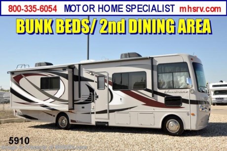 &lt;a href=&quot;http://www.mhsrv.com/thor-motor-coach/&quot;&gt;&lt;img src=&quot;http://www.mhsrv.com/images/sold-thor.jpg&quot; width=&quot;383&quot; height=&quot;141&quot; border=&quot;0&quot; /&gt;&lt;/a&gt; EMERGENCY 911 Inventory Reduction Sale Unit! /Fort Worth TX 5/20/13/ DRASTICALLY REDUCED to Make Room for Over 500 New 2014 Models on Order! Don&#39;t hesitate! When it&#39;s gone.......it&#39;s GONE!  &lt;object width=&quot;400&quot; height=&quot;300&quot;&gt;&lt;param name=&quot;movie&quot; value=&quot;http://www.youtube.com/v/fBpsq4hH-Ws?version=3&amp;amp;hl=en_US&quot;&gt;&lt;/param&gt;&lt;param name=&quot;allowFullScreen&quot; value=&quot;true&quot;&gt;&lt;/param&gt;&lt;param name=&quot;allowscriptaccess&quot; value=&quot;always&quot;&gt;&lt;/param&gt;&lt;embed src=&quot;http://www.youtube.com/v/fBpsq4hH-Ws?version=3&amp;amp;hl=en_US&quot; type=&quot;application/x-shockwave-flash&quot; width=&quot;400&quot; height=&quot;300&quot; allowscriptaccess=&quot;always&quot; allowfullscreen=&quot;true&quot;&gt;&lt;/embed&gt;&lt;/object&gt; Coming Soon! New 2013.5 (ALL NEW DESIGNED 2013 &amp; 1/2 MODEL) MSRP $120,837. Thor Motor Coach Hurricane Model 33G. This all new Class A BunkHouse motor home measures approximately 33 feet in length &amp; features a Ford chassis, a V-10 Ford engine, (2) slide-out rooms, a leatherette booth dinette, bunk beds &amp; a front over head LCD TV. Other exciting new features on the 2013.5 Hurricane 33G include all new progressive styled front and rear caps, taller interior ceiling heights (now 82 inches), a leatherette hide-a-bed sofa, automatic leveling jacks, generator, electric entry step, 5,000 lb. hitch and much more. Optional equipment includes the all new Vintage Maple wood package, Lacquer HD-Max exterior, bedroom LCD TV, LCD TV for each bunk, solid surface kitchen counter, heated holding tank pads, 13.5 BTU rear roof A/C, 5.5KW Onan generator, second auxiliary battery, gas/electric water heater, valve stem extenders and heated power mirrors with integrated side view cameras. FOR ADDITIONAL DETAILS, VIDEOS &amp; MORE PLEASE VISIT MOTOR HOME SPECIALIST at MHSRV .com or Call 800-335-6054. At Motor Home Specialist we DO NOT charge any prep or orientation fees like you will find at other dealerships. All sale prices include a 200 point inspection, interior &amp; exterior wash &amp; detail of vehicle, a thorough coach orientation with an MHS technician, an RV Starter&#39;s kit, a nights stay in our delivery park featuring landscaped and covered pads with full hook-ups and much more! Read From Thousands of Testimonials at MHSRV .com and See What They Had to Say About Their Experience at Motor Home Specialist. WHY PAY MORE?...... WHY SETTLE FOR LESS?