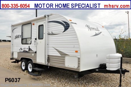 &lt;a href=&quot;http://www.mhsrv.com/travel-trailers/&quot;&gt;&lt;img src=&quot;http://www.mhsrv.com/images/sold-traveltrailer.jpg&quot; width=&quot;383&quot; height=&quot;141&quot; border=&quot;0&quot; /&gt;&lt;/a&gt;

Used Skyline RV /TX 9/5/12/ 2010 Skyline Nomad lite Joey 193LT is approximately 19&#39; in length with a patio awning, gas water heater, pass-thru storage, ducted roof A/C, CD player, AM/FM radio, booth  that converts to sleeper and has storage, blinds, microwave, 3 burner range with gas oven, refrigerator, all in 1 bath, large closet in the bathroom,  tub, queen sized bed and much more. For complete details visit Motor Home Specialist at MHSRV .com or 800-335-6054.