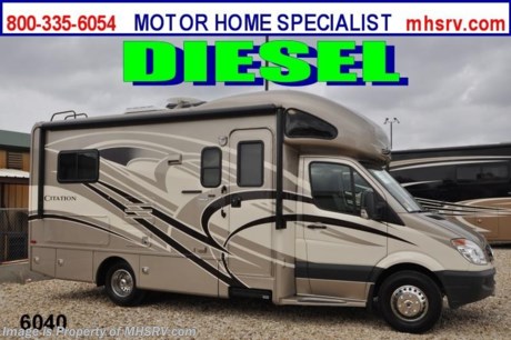 &lt;a href=&quot;http://www.mhsrv.com/thor-motor-coach/&quot;&gt;&lt;img src=&quot;http://www.mhsrv.com/images/sold-thor.jpg&quot; width=&quot;383&quot; height=&quot;141&quot; border=&quot;0&quot; /&gt;&lt;/a&gt; Receive a $1,000 VISA Gift Card /FL 1/29/13/ + MHSRV Camper&#39;s Pkg. that includes a 32 inch LCD TV with Built in DVD Player, a Sony Play Station 3 with Blu-Ray capability, a GPS Navigation System, (4) Collapsible Chairs, a Large Collapsible Table, a Rolling Igloo Cooler, an Electric Grill and a Complete Grillers Utensil Set with purchase of this unit. Offer valid Jan. 2nd and ends Mar. 30th 2013. MSRP $125,171. For Sale Price, Video Demonstration &amp; Additional Photos Call 800-335-6054 or Visit MHSRV .com  New 2013 Thor Motor Coach Chateau Citation Sprinter Diesel. Model 24SA. This RV measures approximately 24ft. 6in. in length &amp; features a slide-out room. Optional equipment includes the all new Vintage Maple wood package, full body paint exterior, LCD TV in bedroom, leatherette U-Shaped dinette, solid surface kitchen counter, Fantastic Fan, Onan diesel generator, heated holding tank pads, second auxiliary battery &amp; electric patio awning. The all new 2013 Chateau Citation Sprinter also features a turbo diesel engine, AM/FM/CD, power windows &amp; locks, keyless entry &amp; much more. For additional photos and information on this unit please visit Motor Home Specialist at MHSRV .com or call 800-335-6054. At Motor Home Specialist we DO NOT charge any prep or orientation fees like you will find at other dealerships. All sale prices include a 200 point inspection, wash/wax &amp; prep of vehicle, a thorough coach orientation with an MHS technician, an RV Starter&#39;s kit, a nights stay in our delivery park featuring landscaped and covered pads with full hook-ups and much more! Read From Thousands of Testimonials at MHSRV .com and See What They Had to Say About Their Experience at Motor Home Specialist. WHY PAY MORE?...... WHY SETTLE FOR LESS?  