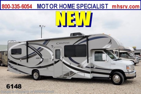 &lt;a href=&quot;http://www.mhsrv.com/thor-motor-coach/&quot;&gt;&lt;img src=&quot;http://www.mhsrv.com/images/sold-thor.jpg&quot; width=&quot;383&quot; height=&quot;141&quot; border=&quot;0&quot; /&gt;&lt;/a&gt; $2,000 VISA Gift Card with Purchase. Offer Ends April, 30th. 2013. /TX 4/8/13/ - #1 Volume Selling Thor Motor Coach Dealer in the World. &lt;object width=&quot;400&quot; height=&quot;300&quot;&gt;&lt;param name=&quot;movie&quot; value=&quot;http://www.youtube.com/v/S7FvsC3Fiv4?version=3&amp;amp;hl=en_US&quot;&gt;&lt;/param&gt;&lt;param name=&quot;allowFullScreen&quot; value=&quot;true&quot;&gt;&lt;/param&gt;&lt;param name=&quot;allowscriptaccess&quot; value=&quot;always&quot;&gt;&lt;/param&gt;&lt;embed src=&quot;http://www.youtube.com/v/S7FvsC3Fiv4?version=3&amp;amp;hl=en_US&quot; type=&quot;application/x-shockwave-flash&quot; width=&quot;400&quot; height=&quot;300&quot; allowscriptaccess=&quot;always&quot; allowfullscreen=&quot;true&quot;&gt;&lt;/embed&gt;&lt;/object&gt; MSRP $102,948. New 2013 Thor Motor Coach Chateau Class C RV. Model 31F with Ford E-450 chassis &amp; Ford Triton V-10 engine. This unit measures approximately 32 feet 2 inches in length. Optional equipment includes a LED TV on swivel, DVD, leatherette driver&#39;s and passenger&#39;s chairs, power driver seat, cockpit carpet mat, wood dash applique, LED TV with DVD in bedroom, back up camera and monitor, convection/microwave, upgraded A/C, spare tire kit, automatic electric patio awning, heated remote exterior mirrors, outside shower, wheel liners, gas/electric water heater, second auxiliary battery, leatherette sofa, child safety seat tether, linoleum IPO carpet in bedroom, Fantastic Fan, keyless cab entry, valve stem extenders, auto transfer switch &amp; heated holding tanks. The Chateau Class C RV has an incredible list of standard features for 2013 including power windows and locks, tinted coach glass, molded front cap, double door refrigerator, roof ladder, roof A/C unit, 4000 Onan Micro Quiet generator, slick fiberglass exterior, patio awning, full extension drawer glides, bedspread &amp; pillow shams and much more. FOR ADDITIONAL INFORMATION, BROCHURE, WINDOW STICKER, PHOTOS &amp; VIDEOS PLEASE VISIT MOTOR HOME SPECIALIST AT MHSRV .com or CALL 800-335-6054. At Motor Home Specialist we DO NOT charge any prep or orientation fees like you will find at other dealerships. All sale prices include a 200 point inspection, interior &amp; exterior wash &amp; detail of vehicle, a thorough coach orientation with an MHS technician, an RV Starter&#39;s kit, a nights stay in our delivery park featuring landscaped and covered pads with full hook-ups and much more! Read From Thousands of Testimonials at MHSRV .com and See What They Had to Say About Their Experience at Motor Home Specialist. WHY PAY MORE?...... WHY SETTLE FOR LESS?
