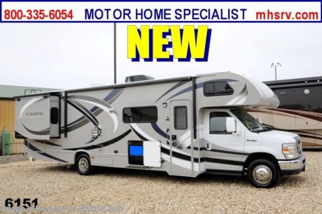 &lt;a href=&quot;http://www.mhsrv.com/thor-motor-coach/&quot;&gt;&lt;img src=&quot;http://www.mhsrv.com/images/sold-thor.jpg&quot; width=&quot;383&quot; height=&quot;141&quot; border=&quot;0&quot; /&gt;&lt;/a&gt; $2,000 VISA Gift Card with Purchase of this unit. /TX 4/29/13/ Offer Ends June 29th, 2013. #1 Volume Selling Thor Motor Coach Dealer in the World. &lt;object width=&quot;400&quot; height=&quot;300&quot;&gt;&lt;param name=&quot;movie&quot; value=&quot;http://www.youtube.com/v/S7FvsC3Fiv4?version=3&amp;amp;hl=en_US&quot;&gt;&lt;/param&gt;&lt;param name=&quot;allowFullScreen&quot; value=&quot;true&quot;&gt;&lt;/param&gt;&lt;param name=&quot;allowscriptaccess&quot; value=&quot;always&quot;&gt;&lt;/param&gt;&lt;embed src=&quot;http://www.youtube.com/v/S7FvsC3Fiv4?version=3&amp;amp;hl=en_US&quot; type=&quot;application/x-shockwave-flash&quot; width=&quot;400&quot; height=&quot;300&quot; allowscriptaccess=&quot;always&quot; allowfullscreen=&quot;true&quot;&gt;&lt;/embed&gt;&lt;/object&gt; MSRP $103,510. New 2013 Thor Motor Coach Chateau Class C RV. Model 31L with Ford E-450 chassis &amp; Ford Triton V-10 engine. This unit measures approximately 32 feet 2 inches in length. Optional equipment includes a leatherette driver&#39;s and passenger&#39;s chairs, power driver seat, cockpit carpet mat, wood dash applique, LED TV with DVD in bedroom, back up camera and monitor, convection/microwave, upgraded A/C, spare tire kit, automatic electric patio awning, heated remote exterior mirrors, outside shower, wheel liners, gas/electric water heater, second auxiliary battery, leatherette sofa, child safety seat tether, linoleum IPO carpet in bedroom, Fantastic Fan, keyless cab entry, valve stem extenders, auto transfer switch &amp; heated holding tanks. The Chateau Class C RV has an incredible list of standard features for 2013 including power windows and locks, tinted coach glass, molded front cap, double door refrigerator, roof ladder, roof A/C unit, 4000 Onan Micro Quiet generator, slick fiberglass exterior, patio awning, full extension drawer glides, bedspread &amp; pillow shams and much more. FOR ADDITIONAL INFORMATION, BROCHURE, WINDOW STICKER, PHOTOS &amp; VIDEOS PLEASE VISIT MOTOR HOME SPECIALIST AT MHSRV .com or CALL 800-335-6054. At Motor Home Specialist we DO NOT charge any prep or orientation fees like you will find at other dealerships. All sale prices include a 200 point inspection, interior &amp; exterior wash &amp; detail of vehicle, a thorough coach orientation with an MHS technician, an RV Starter&#39;s kit, a nights stay in our delivery park featuring landscaped and covered pads with full hook-ups and much more! Read From Thousands of Testimonials at MHSRV .com and See What They Had to Say About Their Experience at Motor Home Specialist. WHY PAY MORE?...... WHY SETTLE FOR LESS?