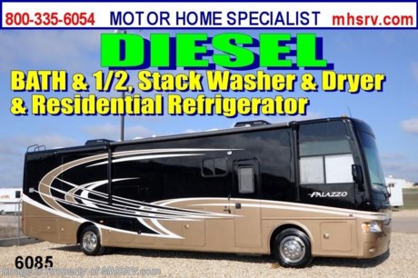 &lt;a href=&quot;http://www.mhsrv.com/thor-motor-coach/&quot;&gt;&lt;img src=&quot;http://www.mhsrv.com/images/sold-thor.jpg&quot; width=&quot;383&quot; height=&quot;141&quot; border=&quot;0&quot; /&gt;&lt;/a&gt; 

&lt;object width=&quot;400&quot; height=&quot;300&quot;&gt;&lt;param name=&quot;movie&quot; value=&quot;http://www.youtube.com/v/_D_MrYPO4yY?version=3&amp;amp;hl=en_US&quot;&gt;&lt;/param&gt;&lt;param name=&quot;allowFullScreen&quot; value=&quot;true&quot;&gt;&lt;/param&gt;&lt;param name=&quot;allowscriptaccess&quot; value=&quot;always&quot;&gt;&lt;/param&gt;&lt;embed src=&quot;http://www.youtube.com/v/_D_MrYPO4yY?version=3&amp;amp;hl=en_US&quot; type=&quot;application/x-shockwave-flash&quot; width=&quot;400&quot; height=&quot;300&quot; allowscriptaccess=&quot;always&quot; allowfullscreen=&quot;true&quot;&gt;&lt;/embed&gt;&lt;/object&gt; #1 Volume Selling Thor Motor Coach Dealer in the World. /TX 2/27/13/ - MSRP $206,754. All New 2013 Thor Motor Coach Palazzo Diesel Pusher. Model 36.1 Bath &amp; 1/2. This Diesel Pusher RV features (2) slide-out rooms including a driver&#39;s side full wall slide, booth dinette, LED TV and optional stack washer/dryer set. Optional equipment includes a Olympic Cherry wood package, Galleria full body paint exterior, Auburn Passage interior decor, exterior LCD TV, invisible front paint protection, overhead bunk &amp; stackable washer/dryer. The 2013 Palazzo also features a 300 HP Cummins diesel engine with 660 lbs. of torque, Freightliner XC chassis, 6000 Onan diesel generator with AGS, power driver&#39;s seat, inverter, LCD TV/DVD, residential refrigerator, solid surface countertops, (2) ducted roof A/C units, 3-camera monitoring system, one piece windshield, fiberglass storage compartments, fully automatic hydraulic leveling system, automatic entry step, electric patio awning and much more. CALL MOTOR HOME SPECIALIST at 800-335-6054 or Visit MHSRV .com FOR ADDITONAL PHOTOS, DETAILS, BROCHURE, FACTORY WINDOW STICKER, VIDEOS &amp; MORE. At Motor Home Specialist we DO NOT charge any prep or orientation fees like you will find at other dealerships. All sale prices include a 200 point inspection, interior &amp; exterior wash &amp; detail of vehicle, a thorough coach orientation with an MHS technician, an RV Starter&#39;s kit, a nights stay in our delivery park featuring landscaped and covered pads with full hook-ups and much more! Read From Thousands of Testimonials at MHSRV .com and See What They Had to Say About Their Experience at Motor Home Specialist. WHY PAY MORE?...... WHY SETTLE FOR LESS?