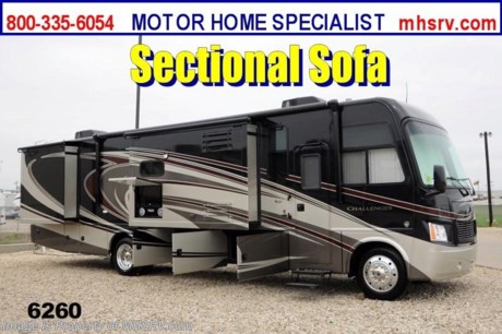 &lt;a href=&quot;http://www.mhsrv.com/thor-motor-coach/&quot;&gt;&lt;img src=&quot;http://www.mhsrv.com/images/sold-thor.jpg&quot; width=&quot;383&quot; height=&quot;141&quot; border=&quot;0&quot; /&gt;&lt;/a&gt; Receive a $1,000 VISA Gift Card /OK 4/1/13/ + MHSRV Camper&#39;s Pkg. that includes a 32 inch LCD TV with Built in DVD Player, a Sony Play Station 3 with Blu-Ray capability, a GPS Navigation System, (4) Collapsible Chairs, a Large Collapsible Table, a Rolling Igloo Cooler, an Electric Grill and a Complete Grillers Utensil Set with purchase of this unit. Offer valid Jan. 2nd and ends Mar. 30th 2013. &lt;object width=&quot;400&quot; height=&quot;300&quot;&gt;&lt;param name=&quot;movie&quot; value=&quot;http://www.youtube.com/v/_D_MrYPO4yY?version=3&amp;amp;hl=en_US&quot;&gt;&lt;/param&gt;&lt;param name=&quot;allowFullScreen&quot; value=&quot;true&quot;&gt;&lt;/param&gt;&lt;param name=&quot;allowscriptaccess&quot; value=&quot;always&quot;&gt;&lt;/param&gt;&lt;embed src=&quot;http://www.youtube.com/v/_D_MrYPO4yY?version=3&amp;amp;hl=en_US&quot; type=&quot;application/x-shockwave-flash&quot; width=&quot;400&quot; height=&quot;300&quot; allowscriptaccess=&quot;always&quot; allowfullscreen=&quot;true&quot;&gt;&lt;/embed&gt;&lt;/object&gt; #1 THOR MOTOR COACH DEALER IN AMERICA! MSRP $155,883. New 2013 Thor Motor Coach Challenger. Model 37DT. This luxury RV measures approximately 37 feet 10 inches in length and features (3) slide-out rooms. The all new DT floor plan is highlighted by the extendable L-Shaped sofa &amp; fireplace in the living room, the U-shaped booth dinette and the large double lavy bathroom. Optional equipment includes a Vintage Maple wood package, Cherry Pearl full body paint exterior, side-by-side refrigerator, 3-burner range with oven, exterior entertainment system, 1800-watt inverter and dual pane windows. The 2013 TMC Challenger also features one of the most impressive lists of standard equipment in the RV industry including a Ford Triton V-10 engine, 5-speed automatic transmission, 22-Series ford chassis with aluminum wheels, fully automatic hydraulic leveling system, electric patio awning, side hinged baggage doors, iPod docking station, DVD, LCD TVs, day/night shades, Corian kitchen counter, dual roof A/C units, 5500 Onan Marquis Gold generator, gas/electric water heater, heated and enclosed holding tanks and much more. CALL MOTOR HOME SPECIALIST at 800-335-6054 or Visit MHSRV .com FOR ADDITONAL PHOTOS, DETAILS, BROCHURE, WINDOW STICKER, VIDEOS &amp; MORE. At Motor Home Specialist we DO NOT charge any prep or orientation fees like you will find at other dealerships. All sale prices include a 200 point inspection, interior &amp; exterior wash &amp; detail of vehicle, a thorough coach orientation with an MHS technician, an RV Starter&#39;s kit, a nights stay in our delivery park featuring landscaped and covered pads with full hook-ups and much more! Read From Thousands of Testimonials at MHSRV .com and See What They Had to Say About Their Experience at Motor Home Specialist. WHY PAY MORE?...... WHY SETTLE FOR LESS?