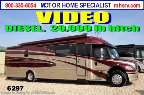 /TX 3/19/14  *SOLD*  Receive a $1,000 VISA Gift Card with purchase at The #1 Volume Selling Motor Home Dealer in the World! Offer expires March 31st, 2013. Visit MHSRV .com or Call 800-335-6054 for complete details.  &lt;object width=&quot;400&quot; height=&quot;300&quot;&gt;&lt;param name=&quot;movie&quot; value=&quot;http://www.youtube.com/v/CNZBD03yuqU?version=3&amp;amp;hl=en_US&quot;&gt;&lt;/param&gt;&lt;param name=&quot;allowFullScreen&quot; value=&quot;true&quot;&gt;&lt;/param&gt;&lt;param name=&quot;allowscriptaccess&quot; value=&quot;always&quot;&gt;&lt;/param&gt;&lt;embed src=&quot;http://www.youtube.com/v/CNZBD03yuqU?version=3&amp;amp;hl=en_US&quot; type=&quot;application/x-shockwave-flash&quot; width=&quot;400&quot; height=&quot;300&quot; allowscriptaccess=&quot;always&quot; allowfullscreen=&quot;true&quot;&gt;&lt;/embed&gt;&lt;/object&gt;

MSRP $445,942. 2014 DynaMax DynaQuest XL Luxury Diesel Motor Coach. Perhaps the most custom built XL ever built! This all new triple slide wall model featuring a driver&#39;s side full wall slide, huge 55 inch LCD living room TV and entertainment center, a residential refrigerator and a pull-out L-shaped sofa lounger. This Model 390XL is approximately 40 feet 5 inches and the first to feature a Glazed Dark Mahogany wood package, custom decorative ceilings, ceramic tile throughout the entire coach with glass mosaic tile inserts, mosaic tile backsplashes, a 66.5 by 74 inch king sized bed, (2) zone heated floors throughout coach &amp; custom ordered &quot;Steer hide&quot; Ultra Leather seats with distressed UL inserts. Other optional features include the upgraded Dynamax Grand Sport GT exterior paint scheme, in-motion satellite dome, CB, back-up camera &amp; monitor with (2) additional side view cameras, GPS navigation system, outdoor entertainment center with LCD TV, Bose integrated sound system for bedroom, CD changer with RF modulator, Girard power patio awning, window awning, fully automatic leveling system upgrade, electric cook top, (2) 15,000 BTU low profile roof A/C units with heat pumps, power water hose reel, power cord reel, exterior gas grill, HYDRO hot heating system, 20,000 lb hitch, exterior frig/freezer, keyless entry at trunk and entry door, exterior park cable hookup, stackable washer/dryer, brake controller &amp; Dyna Power Package that includes a 8000 Onan diesel generator, 3000 watt inverter, auto generator start and (3) 4D batteries. This Dynamax Dynaquest 390XL is powered by the 8.3L ISC Cummins diesel engine with 350HP, 1,000 ft. lb. of torque and an Allison 3,200 TRV 6-speed automatic transmission. It rides on the Freightliner M-2 chassis with a 12,000 lb. Taperleaf front suspension, 21,000 lb. Quiet Ride rear axle, Airliner rear suspension system, 4 wheel ABS air brakes &amp; Bevel Turbo 22.5 polished aluminum wheels. To find out more about this incredible luxury diesel motor coach please feel free to visit MHSRV .com or call Motor Home Specialist at 800-335-6054. 