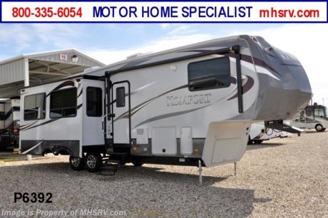 &lt;a href=&quot;http://www.mhsrv.com/5th-wheels/&quot;&gt;&lt;img src=&quot;http://www.mhsrv.com/images/sold-5thwheel.jpg&quot; width=&quot;383&quot; height=&quot;141&quot; border=&quot;0&quot; /&gt;&lt;/a&gt; Used Komfort RV /TX 2/19/13/ - 2012 Komfort (3130FRL) is approximately 35 feet in length with 3 slides, power patio awning, slide-out room toppers, electric/gas water heater, pass-thru storage, aluminum wheels, all in 1 bath, 2 Lazy Boy style recliners, kitchen island, solid surface kitchen counters, fireplace, dual ducted roof A/Cs and 2 HD TVs. For complete details visit Motor Home Specialist at MHSRV .com or 800-335-6054.
