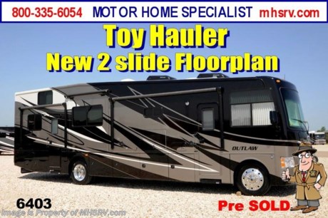 &lt;a href=&quot;http://www.mhsrv.com/thor-motor-coach/&quot;&gt;&lt;img src=&quot;http://www.mhsrv.com/images/sold-thor.jpg&quot; width=&quot;383&quot; height=&quot;141&quot; border=&quot;0&quot; /&gt;&lt;/a&gt;

&lt;object width=&quot;400&quot; height=&quot;300&quot;&gt;&lt;param name=&quot;movie&quot; value=&quot;http://www.youtube.com/v/3ISEXmsKvKw?version=3&amp;amp;hl=en_US&quot;&gt;&lt;/param&gt;&lt;param name=&quot;allowFullScreen&quot; value=&quot;true&quot;&gt;&lt;/param&gt;&lt;param name=&quot;allowscriptaccess&quot; value=&quot;always&quot;&gt;&lt;/param&gt;&lt;embed src=&quot;http://www.youtube.com/v/3ISEXmsKvKw?version=3&amp;amp;hl=en_US&quot; type=&quot;application/x-shockwave-flash&quot; width=&quot;400&quot; height=&quot;300&quot; allowscriptaccess=&quot;always&quot; allowfullscreen=&quot;true&quot;&gt;&lt;/embed&gt;&lt;/object&gt;For the Lowest Price Please Visit MHSRV .com or Call 800-335-6054. /IL 5/6/13/ #1 Thor Motor Coach &amp; Outlaw Toy Hauler Dealer in the World. MSRP $170,124. New 2014 Thor Motor Coach Outlaw Toy Hauler. Model 37MD with 2 slide-out rooms and Ford 24-Series chassis with Triton V-10 engine, U-shaped dinette booth &amp; high polished aluminum wheels. This unit measures approximately 38 feet 7 inches in length. Optional equipment includes an electric overhead hide-away bunk, dual cargo sofas in garage area, drop down ramp door with spring assist &amp; railing for patio use. The Outlaw toy hauler RV has an incredible list of standard features for 2014 including a full body exterior paint job, beautiful wood &amp; interior decor packages, (5) LCD TVs including an exterior entertainment center, LCD TV in loft and LCD TV in garage. You will also find a theater sound system in the living room with hidden sub woofer, stereo in garage, exterior stereo speakers and audio controls, power patio awing, dual side entrance doors, dual pane windows, fueling station, 1-piece windshield,  a 5500 Onan generator, back-up camera, automatic leveling system, Soft Touch leather furniture, hide-a-bed sofa with power inflate &amp; deflate controls, day/night shades and much more. FOR ADDITIONAL INFORMATION, BROCHURE, WINDOW STICKER, PHOTOS &amp; PRODUCT VIDEO PLEASE VISIT MOTOR HOME SPECIALIST AT MHSRV .COM or CALL 800-335-6054. At Motor Home Specialist we DO NOT charge any prep or orientation fees like you will find at other dealerships. All sale prices include a 200 point inspection, interior &amp; exterior wash &amp; detail of vehicle, a thorough coach orientation with an MHS technician, an RV Starter&#39;s kit, a nights stay in our delivery park featuring landscaped and covered pads with full hook-ups and much more! Read From Thousands of Testimonials at MHSRV .com and See What They Had to Say About Their Experience at Motor Home Specialist. WHY PAY MORE?...... WHY SETTLE FOR LESS?