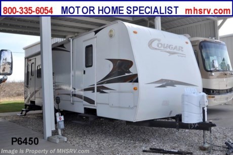 &lt;a href=&quot;http://www.mhsrv.com/travel-trailers/&quot;&gt;&lt;img src=&quot;http://www.mhsrv.com/images/sold-traveltrailer.jpg&quot; width=&quot;383&quot; height=&quot;141&quot; border=&quot;0&quot; /&gt;&lt;/a&gt; Used Keystone RV /TX 1/24/13/ - 2008 Keystone Cougar 294RLS has a slide and is approximately 28 feet in length featuring a patio awning, water heater, pass-thru storage, water hose, CD/DVD player, AM/FM radio, sofa with queen Hide-A-Bed, booth converts to sleeper, day/night shades, microwave, 3 burner range, gas oven, sink covers, refrigerator, all in 1 bath, glass door shower and queen sized bed. For complete details visit Motor Home Specialist at MHSRV .com or 800-335-6054.