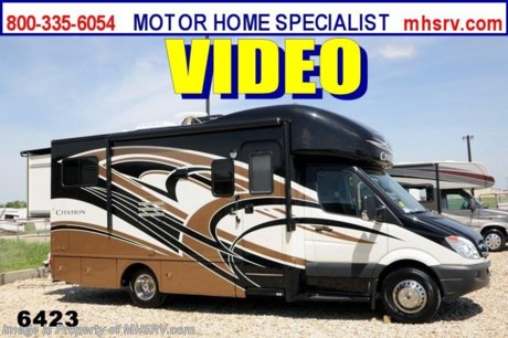 &lt;a href=&quot;http://www.mhsrv.com/thor-motor-coach/&quot;&gt;&lt;img src=&quot;http://www.mhsrv.com/images/sold-thor.jpg&quot; width=&quot;383&quot; height=&quot;141&quot; border=&quot;0&quot; /&gt;&lt;/a&gt;

&lt;object width=&quot;400&quot; height=&quot;300&quot;&gt;&lt;param name=&quot;movie&quot; value=&quot;http://www.youtube.com/v/HQY4eaKwnWQ?hl=en_US&amp;amp;version=3&quot;&gt;&lt;/param&gt;&lt;param name=&quot;allowFullScreen&quot; value=&quot;true&quot;&gt;&lt;/param&gt;&lt;param name=&quot;allowscriptaccess&quot; value=&quot;always&quot;&gt;&lt;/param&gt;&lt;embed src=&quot;http://www.youtube.com/v/HQY4eaKwnWQ?hl=en_US&amp;amp;version=3&quot; type=&quot;application/x-shockwave-flash&quot; width=&quot;400&quot; height=&quot;300&quot; allowscriptaccess=&quot;always&quot; allowfullscreen=&quot;true&quot;&gt;&lt;/embed&gt;&lt;/object&gt; MSRP $128,995. For Sale Price, Video Demonstration &amp; Additional Photos Call 800-335-6054 or Visit MHSRV .com /TX 7/5/13/ - New 2014 Thor Motor Coach Chateau Citation Sprinter Diesel. Model 24SR. This RV measures approximately 24ft. 6in. in length &amp; features 2 slide-out rooms. Optional equipment includes the Cafe Mocha full body paint exterior, LCD TV in bedroom, leatherette Hide-A-Bed w/air mattress and pedestal table, solid surface kitchen counter, cabover storage, Fantastic Fan, wood dash applique, Onan diesel generator, heated holding tank pads, second auxiliary battery &amp; electric patio awning. The all new 2014 Chateau Citation Sprinter also features a turbo diesel engine, AM/FM/CD, power windows &amp; locks, keyless entry &amp; much more. For additional photos and information on this unit please visit Motor Home Specialist at MHSRV .com or call 800-335-6054. At Motor Home Specialist we DO NOT charge any prep or orientation fees like you will find at other dealerships. All sale prices include a 200 point inspection, interior &amp; exterior wash &amp; detail of vehicle, a thorough coach orientation with an MHS technician, an RV Starter&#39;s kit, a nights stay in our delivery park featuring landscaped and covered pads with full hook-ups and much more! Read From Thousands of Testimonials at MHSRV .com and See What They Had to Say About Their Experience at Motor Home Specialist. WHY PAY MORE?...... WHY SETTLE FOR LESS?