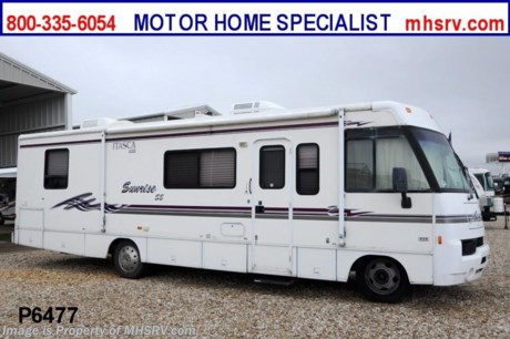 &lt;a href=&quot;http://www.mhsrv.com/itasca-rv/&quot;&gt;&lt;img src=&quot;http://www.mhsrv.com/images/sold_itasca.jpg&quot; width=&quot;383&quot; height=&quot;141&quot; border=&quot;0&quot; /&gt;&lt;/a&gt; Used Itasca RV /Dallas TX 1/23/13/ - 1998 Itasca Sunrise is approximately 31 feet in length and has 40,016 miles. This RV has a Chevrolet V8 gas engine, Chevrolet chassis, 5KW Onan engine, patio awning, pass-thru storage, exterior shower, power mirrors with heat, cruise control, tilt steering wheel, curtains, CB, water heater, fiberglass roof with ladder, CD/DVD player, sofa with Jack Knife sleeper, booth converts to sleeper, day/night shades, microwave, 3 burner range with oven, refrigerator, queen sized bed, dual ducted roof A/Cs, 2 TVs and much more. For complete details visit Motor Home Specialist at MHSRV .com or 800-335-6054.