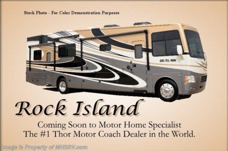 &lt;a href=&quot;http://www.mhsrv.com/thor-motor-coach/&quot;&gt;&lt;img src=&quot;http://www.mhsrv.com/images/sold-thor.jpg&quot; width=&quot;383&quot; height=&quot;141&quot; border=&quot;0&quot; /&gt;&lt;/a&gt;

&lt;object width=&quot;400&quot; height=&quot;300&quot;&gt;&lt;param name=&quot;movie&quot; value=&quot;http://www.youtube.com/v/3ISEXmsKvKw?version=3&amp;amp;hl=en_US&quot;&gt;&lt;/param&gt;&lt;param name=&quot;allowFullScreen&quot; value=&quot;true&quot;&gt;&lt;/param&gt;&lt;param name=&quot;allowscriptaccess&quot; value=&quot;always&quot;&gt;&lt;/param&gt;&lt;embed src=&quot;http://www.youtube.com/v/3ISEXmsKvKw?version=3&amp;amp;hl=en_US&quot; type=&quot;application/x-shockwave-flash&quot; width=&quot;400&quot; height=&quot;300&quot; allowscriptaccess=&quot;always&quot; allowfullscreen=&quot;true&quot;&gt;&lt;/embed&gt;&lt;/object&gt;#1 Thor Motor Coach &amp; Outlaw Toy Hauler Dealer in the World. /TX 5/20/13/ For the Lowest Price Please Visit MHSRV .com or Call 800-335-6054. MSRP $163,314. New 2014 Thor Motor Coach Outlaw Toy Hauler. Model 37LS with slide-out room and Ford 24-Series chassis with Triton V-10 engine &amp; high polished aluminum wheels. This unit measures approximately 38 feet 4 inches in length. Options include the Rock Island full body exterior, an electric overhead hide-away bunk, dual cargo sofas in garage area, drop down ramp door with spring assist &amp; railing for patio use. The Outlaw toy hauler RV has an incredible list of standard features for 2014 including a full body exterior paint job, beautiful wood &amp; interior decor packages, (4) LCD TVs including and exterior entertainment center, large living room LCD TV on slide-out, LCD TV in loft and LCD TV in garage. You will also find a theater sound system in the living room with hidden sub woofer, stereo in garage, exterior stereo speakers and audio controls, power patio awing, dual side entrance doors, dual pane windows, fueling station, 1-piece windshield,  a 5500 Onan generator, back-up camera, automatic leveling system, Soft Touch leather furniture, hide-a-bed sofa with power inflate &amp; deflate controls, day/night shades and much more. FOR ADDITIONAL INFORMATION, BROCHURE, WINDOW STICKER, PHOTOS &amp; PRODUCT VIDEO PLEASE VISIT MOTOR HOME SPECIALIST AT MHSRV .COM or CALL 800-335-6054. At Motor Home Specialist we DO NOT charge any prep or orientation fees like you will find at other dealerships. All sale prices include a 200 point inspection, interior &amp; exterior wash &amp; detail of vehicle, a thorough coach orientation with an MHS technician, an RV Starter&#39;s kit, a nights stay in our delivery park featuring landscaped and covered pads with full hook-ups and much more! Read From Thousands of Testimonials at MHSRV .com and See What They Had to Say About Their Experience at Motor Home Specialist. WHY PAY MORE?...... WHY SETTLE FOR LESS?
