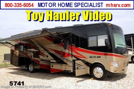 &lt;a href=&quot;http://www.mhsrv.com/thor-motor-coach/&quot;&gt;&lt;img src=&quot;http://www.mhsrv.com/images/sold-thor.jpg&quot; width=&quot;383&quot; height=&quot;141&quot; border=&quot;0&quot; /&gt;&lt;/a&gt; MHSRV is celebrating the 4th of July all Month long! /WI 7/12/13/ We will Donate $1,000 to the Intrepid Fallen Heroes Fund with purchase of this unit. Offer ends July 31st, 2013.&lt;object width=&quot;400&quot; height=&quot;300&quot;&gt;&lt;param name=&quot;movie&quot; value=&quot;http://www.youtube.com/v/3ISEXmsKvKw?version=3&amp;amp;hl=en_US&quot;&gt;&lt;/param&gt;&lt;param name=&quot;allowFullScreen&quot; value=&quot;true&quot;&gt;&lt;/param&gt;&lt;param name=&quot;allowscriptaccess&quot; value=&quot;always&quot;&gt;&lt;/param&gt;&lt;embed src=&quot;http://www.youtube.com/v/3ISEXmsKvKw?version=3&amp;amp;hl=en_US&quot; type=&quot;application/x-shockwave-flash&quot; width=&quot;400&quot; height=&quot;300&quot; allowscriptaccess=&quot;always&quot; allowfullscreen=&quot;true&quot;&gt;&lt;/embed&gt;&lt;/object&gt;#1 Thor Motor Coach &amp; Outlaw Toy Hauler Dealer in the World. For the Lowest Price Please Visit MHSRV .com or Call 800-335-6054. MSRP $164,214. New 2014 Thor Motor Coach Outlaw Toy Hauler. Model 37LS with slide-out room and Ford 24-Series chassis with Triton V-10 engine &amp; high polished aluminum wheels. This unit measures approximately 38 feet 4 inches in length. Options include the Tango Red full body exterior, an electric overhead hide-away bunk, dual cargo sofas in garage area, drop down ramp door with spring assist &amp; railing for patio use. The Outlaw toy hauler RV has an incredible list of standard features for 2014 including a full body exterior paint job, beautiful wood &amp; interior decor packages, (4) LCD TVs including and exterior entertainment center, large living room LCD TV on slide-out, LCD TV in loft and LCD TV in garage. You will also find a theater sound system in the living room with hidden sub woofer, stereo in garage, exterior stereo speakers and audio controls, power patio awing, dual side entrance doors, dual pane windows, fueling station, 1-piece windshield,  a 5500 Onan generator, back-up camera, automatic leveling system, Soft Touch leather furniture, hide-a-bed sofa with power inflate &amp; deflate controls, day/night shades and much more. FOR ADDITIONAL INFORMATION, BROCHURE, WINDOW STICKER, PHOTOS &amp; PRODUCT VIDEO PLEASE VISIT MOTOR HOME SPECIALIST AT MHSRV .COM or CALL 800-335-6054. At Motor Home Specialist we DO NOT charge any prep or orientation fees like you will find at other dealerships. All sale prices include a 200 point inspection, interior &amp; exterior wash &amp; detail of vehicle, a thorough coach orientation with an MHS technician, an RV Starter&#39;s kit, a nights stay in our delivery park featuring landscaped and covered pads with full hook-ups and much more! Read From Thousands of Testimonials at MHSRV .com and See What They Had to Say About Their Experience at Motor Home Specialist. WHY PAY MORE?...... WHY SETTLE FOR LESS?