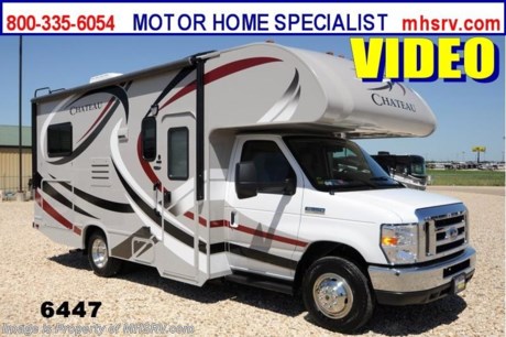 &lt;a href=&quot;http://www.mhsrv.com/thor-motor-coach/&quot;&gt;&lt;img src=&quot;http://www.mhsrv.com/images/sold-thor.jpg&quot; width=&quot;383&quot; height=&quot;141&quot; border=&quot;0&quot; /&gt;&lt;/a&gt; $1,000 VISA Gift Card /TN 7/5/13/ + MHSRV Camper&#39;s Pkg. with purchase of this unit. Pkg. includes a 32 inch LCD TV with Built in DVD Player, a Sony Play Station 3 with Blu-Ray capability, a GPS Navigation System, (4) Collapsible Chairs, a Large Collapsible Table, a Rolling Igloo Cooler, an Electric Grill and a Complete Grillers Utensil Set. Offer ends June 29th, 2013. #1 Volume Selling Thor Motor Coach Dealer in the World. &lt;object width=&quot;400&quot; height=&quot;300&quot;&gt;&lt;param name=&quot;movie&quot; value=&quot;http://www.youtube.com/v/S7FvsC3Fiv4?version=3&amp;amp;hl=en_US&quot;&gt;&lt;/param&gt;&lt;param name=&quot;allowFullScreen&quot; value=&quot;true&quot;&gt;&lt;/param&gt;&lt;param name=&quot;allowscriptaccess&quot; value=&quot;always&quot;&gt;&lt;/param&gt;&lt;embed src=&quot;http://www.youtube.com/v/S7FvsC3Fiv4?version=3&amp;amp;hl=en_US&quot; type=&quot;application/x-shockwave-flash&quot; width=&quot;400&quot; height=&quot;300&quot; allowscriptaccess=&quot;always&quot; allowfullscreen=&quot;true&quot;&gt;&lt;/embed&gt;&lt;/object&gt; MSRP $82,508. Visit MHSRV .com or Call 800-335-6054. You Won&#39;t Believe Our Everyday Sale Prices! New 2014 Thor Motor Coach Chateau Class C RV. Model 22E with Ford E-350 chassis &amp; Ford Triton V-10 engine. This unit measures approximately 23 feet 11 inches in length. Optional equipment includes Scarlet HD-Max exterior, Cabover LED TV with DVD player, convection microwave, Fantastic Fan, exterior shower, gas/electric water heater, second auxiliary battery, valve stem extenders, keyless entry, spare tire, electric patio awning, heated remote exterior mirrors with integrated side view cameras, leatherette driver &amp; passenger captain&#39;s chairs, cockpit carpet mat, wood dash applique, wheel liners, back-up monitor, auto transfer switch &amp; heated holding tanks. The Chateau Class C RV has an incredible list of standard features for 2014 including Mega exterior storage, power windows and locks, U-shaped dinette/sleeper with seat belts, tinted coach glass, molded front cap, double door refrigerator, skylight, roof ladder, roof A/C unit, 4000 Onan Micro Quiet generator, slick fiberglass exterior, patio awning, full extension drawer glides, bedspread &amp; pillow shams and much more. FOR ADDITIONAL INFORMATION, BROCHURE, WINDOW STICKER, PHOTOS &amp; VIDEOS PLEASE VISIT MOTOR HOME SPECIALIST AT MHSRV .com or CALL 800-335-6054. At Motor Home Specialist we DO NOT charge any prep or orientation fees like you will find at other dealerships. All sale prices include a 200 point inspection, interior &amp; exterior wash &amp; detail of vehicle, a thorough coach orientation with an MHS technician, an RV Starter&#39;s kit, a nights stay in our delivery park featuring landscaped and covered pads with full hook-ups and much more! Read From Thousands of Testimonials at MHSRV .com and See What They Had to Say About Their Experience at Motor Home Specialist. WHY PAY MORE?...... WHY SETTLE FOR LESS?