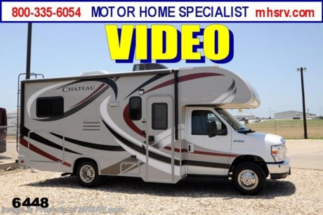 &lt;a href=&quot;http://www.mhsrv.com/thor-motor-coach/&quot;&gt;&lt;img src=&quot;http://www.mhsrv.com/images/sold-thor.jpg&quot; width=&quot;383&quot; height=&quot;141&quot; border=&quot;0&quot; /&gt;&lt;/a&gt; MHSRV is celebrating the 4th of July all Month long! /NM 7/10/13/ We will Donate $1,000 to the Intrepid Fallen Heroes Fund with purchase of this unit, PLUS you will also receive a $1,000 VISA Gift Card and MHSRV Camper&#39;s Package as well! Package includes a 32 inch LED TV with Built in DVD Player, a Sony Play Station 3 with Blu-Ray capability, a GPS Navigation System, (4) Collapsible Chairs, a Large Collapsible Table, a Rolling Igloo Cooler, an Electric Grill and a Complete Grillers Utensil Set. Offer ends July 31st, 2013. #1 Volume Selling Thor Motor Coach Dealer in the World. &lt;object width=&quot;400&quot; height=&quot;300&quot;&gt;&lt;param name=&quot;movie&quot; value=&quot;http://www.youtube.com/v/S7FvsC3Fiv4?version=3&amp;amp;hl=en_US&quot;&gt;&lt;/param&gt;&lt;param name=&quot;allowFullScreen&quot; value=&quot;true&quot;&gt;&lt;/param&gt;&lt;param name=&quot;allowscriptaccess&quot; value=&quot;always&quot;&gt;&lt;/param&gt;&lt;embed src=&quot;http://www.youtube.com/v/S7FvsC3Fiv4?version=3&amp;amp;hl=en_US&quot; type=&quot;application/x-shockwave-flash&quot; width=&quot;400&quot; height=&quot;300&quot; allowscriptaccess=&quot;always&quot; allowfullscreen=&quot;true&quot;&gt;&lt;/embed&gt;&lt;/object&gt; MSRP $82,508. Visit MHSRV .com or Call 800-335-6054. You Won&#39;t Believe Our Everyday Sale Prices! New 2014 Thor Motor Coach Chateau Class C RV. Model 22E with Ford E-350 chassis &amp; Ford Triton V-10 engine. This unit measures approximately 23 feet 11 inches in length. Optional equipment includes Scarlet HD-Max exterior, Cabover LED TV with DVD player, convection microwave, Fantastic Fan, exterior shower, gas/electric water heater, second auxiliary battery, valve stem extenders, keyless entry, spare tire, electric patio awning, heated remote exterior mirrors with integrated side view cameras, leatherette driver &amp; passenger captain&#39;s chairs, cockpit carpet mat, wood dash applique, wheel liners, back-up monitor, auto transfer switch &amp; heated holding tanks. The Chateau Class C RV has an incredible list of standard features for 2014 including Mega exterior storage, power windows and locks, U-shaped dinette/sleeper with seat belts, tinted coach glass, molded front cap, double door refrigerator, skylight, roof ladder, roof A/C unit, 4000 Onan Micro Quiet generator, slick fiberglass exterior, patio awning, full extension drawer glides, bedspread &amp; pillow shams and much more. FOR ADDITIONAL INFORMATION, BROCHURE, WINDOW STICKER, PHOTOS &amp; VIDEOS PLEASE VISIT MOTOR HOME SPECIALIST AT MHSRV .com or CALL 800-335-6054. At Motor Home Specialist we DO NOT charge any prep or orientation fees like you will find at other dealerships. All sale prices include a 200 point inspection, interior &amp; exterior wash &amp; detail of vehicle, a thorough coach orientation with an MHS technician, an RV Starter&#39;s kit, a nights stay in our delivery park featuring landscaped and covered pads with full hook-ups and much more! Read From Thousands of Testimonials at MHSRV .com and See What They Had to Say About Their Experience at Motor Home Specialist. WHY PAY MORE?...... WHY SETTLE FOR LESS?