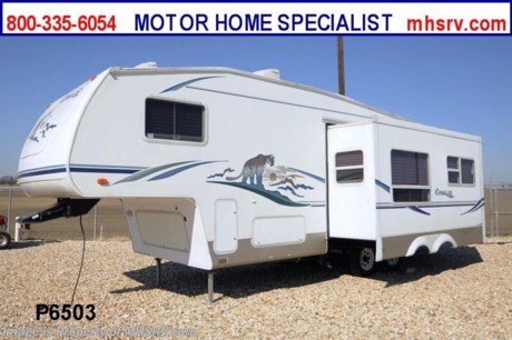 &lt;a href=&quot;http://www.mhsrv.com/5th-wheels/&quot;&gt;&lt;img src=&quot;http://www.mhsrv.com/images/sold-5thwheel.jpg&quot; width=&quot;383&quot; height=&quot;141&quot; border=&quot;0&quot; /&gt;&lt;/a&gt; Used Keystone RV /TX 1/30/13/ - 2003 Keystone Cougar (276) is approximately 28 feet in length with a slide, patio awning, water heater, pass-thru storage, roof ladder, sofa with queen hide-a-bed, booth that converts to sleeper, day/night shades, microwave, 3 burner range with gas oven,  refrigerator, queen sized bed ducted A/C and TV. For complete details visit Motor Home Specialist at MHSRV .com or 800-335-6054.