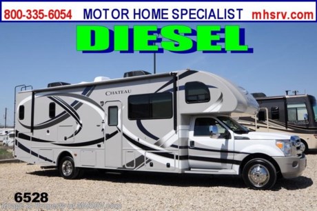 &lt;a href=&quot;http://www.mhsrv.com/thor-motor-coach/&quot;&gt;&lt;img src=&quot;http://www.mhsrv.com/images/sold-thor.jpg&quot; width=&quot;383&quot; height=&quot;141&quot; border=&quot;0&quot; /&gt;&lt;/a&gt; Receive a $1,000 VISA Gift Card /TX 4/8/13/ + MHSRV Camper&#39;s Pkg. that includes a 32 inch LCD TV with Built in DVD Player, a Sony Play Station 3 with Blu-Ray capability, a GPS Navigation System, (4) Collapsible Chairs, a Large Collapsible Table, a Rolling Igloo Cooler, an Electric Grill and a Complete Grillers Utensil Set with purchase of this unit. Offer valid Jan. 2nd and ends Mar. 30th 2013. &lt;object width=&quot;400&quot; height=&quot;300&quot;&gt;&lt;param name=&quot;movie&quot; value=&quot;http://www.youtube.com/v/fBpsq4hH-Ws?version=3&amp;amp;hl=en_US&quot;&gt;&lt;/param&gt;&lt;param name=&quot;allowFullScreen&quot; value=&quot;true&quot;&gt;&lt;/param&gt;&lt;param name=&quot;allowscriptaccess&quot; value=&quot;always&quot;&gt;&lt;/param&gt;&lt;embed src=&quot;http://www.youtube.com/v/fBpsq4hH-Ws?version=3&amp;amp;hl=en_US&quot; type=&quot;application/x-shockwave-flash&quot; width=&quot;400&quot; height=&quot;300&quot; allowscriptaccess=&quot;always&quot; allowfullscreen=&quot;true&quot;&gt;&lt;/embed&gt;&lt;/object&gt;MSRP $147,558. 2013 Thor Motor Coach 33SW Super C model motor home with a full wall slide. This unit is powered by the powerful 300 HP Powerstroke 6.7L diesel engine with 660 lb. ft. of torque. It rides on a Ford F-550 chassis with a 6-speed automatic transmission and boast a big 10,000 lb. hitch, rear pass-thru MEGA-Storage, extreme duty 4 wheel ABS disc brakes and an electronic brake controller integrated into the dash. Options include the beautiful Sapphire HD-Max exterior with premium durable Gel-Coat, Vintage Maple cabinetry, exterior entertainment center, (2) Fantastic Fans including one in the overhead bunk area , child safety seat tether and an upgraded 6.0 Onan diesel generator. The Chateau 33SW is approximately 34 feet 6 inches long and also features a plush U-shaped dinette and sofa, dual roof air conditioners, power patio awning, one-touch automatic leveling system, residential refrigerator, 30 inch over the range microwave, solid surface counter top, touch screen AM/FM/CD/MP3 player, back-up monitor with side view cameras, remote heated exterior mirrors, power windows and locks, leatherette driver &amp; passenger captain&#39;s chairs, fiberglass running boards, soft touch ceilings, heavy duty ball bearing drawer guides, bedroom LCD TV, large LCD TV in the living area, an 1800-watt power inverter, heated holding tanks and a king sized bed. Motor Home Specialist is the #1 Thor Motor Coach Dealer in the World. For additional information about this incredible Super C motor home please feel free to visit MHSRV .com or call Motor Home Specialist at 800-335-6054. At Motor Home Specialist we DO NOT charge any prep or orientation fees like you will find at other dealerships. All sale prices include a 200 point inspection, interior &amp; exterior wash &amp; detail of vehicle, a thorough coach orientation with an MHS technician, an RV Starter&#39;s kit, a nights stay in our delivery park featuring landscaped and covered pads with full hook-ups and much more! Read From Thousands of Testimonials at MHSRV .com and See What They Had to Say About Their Experience at Motor Home Specialist. WHY PAY MORE?...... WHY SETTLE FOR LESS?