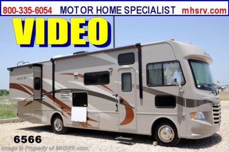&lt;a href=&quot;http://www.mhsrv.com/thor-motor-coach/&quot;&gt;&lt;img src=&quot;http://www.mhsrv.com/images/sold-thor.jpg&quot; width=&quot;383&quot; height=&quot;141&quot; border=&quot;0&quot; /&gt;&lt;/a&gt; 

&lt;object width=&quot;400&quot; height=&quot;300&quot;&gt;&lt;param name=&quot;movie&quot; value=&quot;http://www.youtube.com/v/IK6i7SriLik?version=3&amp;amp;hl=en_US&quot;&gt;&lt;/param&gt;&lt;param name=&quot;allowFullScreen&quot; value=&quot;true&quot;&gt;&lt;/param&gt;&lt;param name=&quot;allowscriptaccess&quot; value=&quot;always&quot;&gt;&lt;/param&gt;&lt;embed src=&quot;http://www.youtube.com/v/IK6i7SriLik?version=3&amp;amp;hl=en_US&quot; type=&quot;application/x-shockwave-flash&quot; width=&quot;400&quot; height=&quot;300&quot; allowscriptaccess=&quot;always&quot; allowfullscreen=&quot;true&quot;&gt;&lt;/embed&gt;&lt;/object&gt;For the Lowest Price Please Visit MHSRV .com or Call 800-335-6054. /MA 7/5/13/ MSRP $105,739. New 2014 Thor Motor Coach A.C.E. Model 30.1 with (2) slide-out rooms. The A.C.E. is the class A &amp; C Evolution. It Combines many of the most popular features of a class A motor home and a class C motor home to make something truly unique to the RV industry. This unit measures approximately 30 feet 10 inches in length. Optional equipment includes beautiful Lucky Penny HD-Max exterior, exterior TV, heated power side mirrors with integrated side view cameras, LCD TV &amp; DVD player in master bedroom, upgraded 15.0 BTU ducted roof A/C unit, hydraulic leveling jacks, second auxiliary battery and a Fantastic Fan. The A.C.E. also features a large LCD TV, drop down overhead bunk, a mud-room, a Ford Triton V-10 engine and much more. FOR ADDITIONAL INFORMATION, VIDEO, MSRP, BROCHURE, PHOTOS &amp; MORE PLEASE CALL 800-335-6054 or VISIT MHSRV .com At Motor Home Specialist we DO NOT charge any prep or orientation fees like you will find at other dealerships. All sale prices include a 200 point inspection, interior &amp; exterior wash &amp; detail of vehicle, a thorough coach orientation with an MHS technician, an RV Starter&#39;s kit, a nights stay in our delivery park featuring landscaped and covered pads with full hook-ups and much more! Read From Thousands of Testimonials at MHSRV .com and See What They Had to Say About Their Experience at Motor Home Specialist. WHY PAY MORE?...... WHY SETTLE FOR LESS?