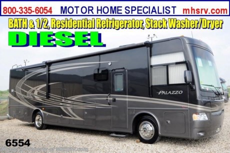 &lt;a href=&quot;http://www.mhsrv.com/thor-motor-coach/&quot;&gt;&lt;img src=&quot;http://www.mhsrv.com/images/sold-thor.jpg&quot; width=&quot;383&quot; height=&quot;141&quot; border=&quot;0&quot; /&gt;&lt;/a&gt; &lt;object width=&quot;400&quot; height=&quot;300&quot;&gt;&lt;param name=&quot;movie&quot; value=&quot;http://www.youtube.com/v/_D_MrYPO4yY?version=3&amp;amp;hl=en_US&quot;&gt;&lt;/param&gt;&lt;param name=&quot;allowFullScreen&quot; value=&quot;true&quot;&gt;&lt;/param&gt;&lt;param name=&quot;allowscriptaccess&quot; value=&quot;always&quot;&gt;&lt;/param&gt;&lt;embed src=&quot;http://www.youtube.com/v/_D_MrYPO4yY?version=3&amp;amp;hl=en_US&quot; type=&quot;application/x-shockwave-flash&quot; width=&quot;400&quot; height=&quot;300&quot; allowscriptaccess=&quot;always&quot; allowfullscreen=&quot;true&quot;&gt;&lt;/embed&gt;&lt;/object&gt; #1 Volume Selling Thor Motor Coach Dealer in the World. /TX 4/29/13/ - MSRP $208,629. All New 2014 Thor Motor Coach Palazzo Diesel Pusher. Model 36.1 Bath &amp; 1/2. This Diesel Pusher RV features (2) slide-out rooms including a driver&#39;s side full wall slide, booth dinette and LED TV. Optional equipment includes a Vintage Maple wood package, Folkstone full body paint exterior, Granite Hill interior decor, exterior LCD TV, invisible front paint protection, overhead bunk &amp; stackable washer/dryer. The 2014 Palazzo also features a 300 HP Cummins diesel engine with 660 lbs. of torque, Freightliner XC chassis, 6000 Onan diesel generator with AGS, power driver&#39;s seat, inverter, LCD TV/DVD, residential refrigerator, solid surface countertops, (2) ducted roof A/C units, 3-camera monitoring system, one piece windshield, fiberglass storage compartments, fully automatic hydraulic leveling system, automatic entry step, electric patio awning and much more. CALL MOTOR HOME SPECIALIST at 800-335-6054 or Visit MHSRV .com FOR ADDITONAL PHOTOS, DETAILS, BROCHURE, FACTORY WINDOW STICKER, VIDEOS &amp; MORE. At Motor Home Specialist we DO NOT charge any prep or orientation fees like you will find at other dealerships. All sale prices include a 200 point inspection, interior &amp; exterior wash &amp; detail of vehicle, a thorough coach orientation with an MHS technician, an RV Starter&#39;s kit, a nights stay in our delivery park featuring landscaped and covered pads with full hook-ups and much more! Read From Thousands of Testimonials at MHSRV .com and See What They Had to Say About Their Experience at Motor Home Specialist. WHY PAY MORE?...... WHY SETTLE FOR LESS?