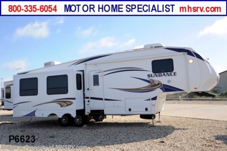 &lt;a href=&quot;http://www.mhsrv.com/5th-wheels/&quot;&gt;&lt;img src=&quot;http://www.mhsrv.com/images/sold-5thwheel.jpg&quot; width=&quot;383&quot; height=&quot;141&quot; border=&quot;0&quot; /&gt;&lt;/a&gt; Used Heartland RV /TX 3/2/13/ - 2012 Heartland Sundance (3200RE) with is approximately 35 feet in length with 3 slides, power patio awning, electric/gas water heater,  50 Amp service,  pass-thru storage, aluminum wheels, black tank rinsing system, exterior shower, roof ladder, CD/DVD player in the living room, sofa with queen hide-a-bed, free standing table that extends, 4 dinette chairs, 2 Lazy Boy style recliners, night shades, ceiling fan, fireplace, microwave, 3 burner range with gas oven, solid surface kitchen counter, sink covers, refrigerator, all in 1 bath, glass door shower queen size bed, 2 ducted roof A/Cs and 2 LCD TVs with DVD players. For complete details visit Motor Home Specialist at MHSRV .com or 800-335-6054.
