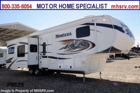 &lt;a href=&quot;http://www.mhsrv.com/5th-wheels/&quot;&gt;&lt;img src=&quot;http://www.mhsrv.com/images/sold-5thwheel.jpg&quot; width=&quot;383&quot; height=&quot;141&quot; border=&quot;0&quot; /&gt;&lt;/a&gt; Used Keystone RV /Burleson TX 3/27/13/ - 2011 Keystone Montana (3400RL) is approximately 37 feet in length and has 4 slides, power patio awning, slide-out room toppers, electric/gas water heater, 50 Amp service, pass-thru storage, aluminum wheels, black tank rinsing system, exterior shower, roof ladder, CD/DVD player, leather sofa with queen hide-a-bed, free standing table that extends, 4 dinette chairs, 2 Lazy Boy style recliners, computer desk, day/night shades, Fantastic Fan, ceiling fan, kitchen island, convection microwave, 3 burner range with gas oven, central vacuum, solid surface counters, sink covers, glass door shower, king size bed, 2 ducted roof A/Cs and 2 LCD TVs. For complete details visit Motor Home Specialist at MHSRV .com or 800-335-6054.