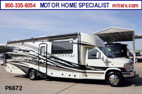 &lt;a href=&quot;http://www.mhsrv.com/coachmen-rv/&quot;&gt;&lt;img src=&quot;http://www.mhsrv.com/images/sold-coachmen.jpg&quot; width=&quot;383&quot; height=&quot;141&quot; border=&quot;0&quot; /&gt;&lt;/a&gt; Used Coachmen RV /TX 4/25/13/ - 2013 Coachmen Concord (300TS) with 3 slides and 7,087 miles. This RV is approximately 31 feet in length with a Ford 6.8L engine, Ford transmission, Ford 450 chassis, cruise control, tilt steering wheel, power mirrors with heat, power windows and locks, 4KW Onan generator, patio awning, slide-out room toppers, electric/gas water heater, aluminum wheels, Ride-Rite air assist, tank heater, exterior shower, 5K lb. hitch, automatic hydraulic leveling system, exterior entertainment center, convection microwave with half-time oven, ducted roof A/C and 3 LCD TVs with CD/DVD players. For complete details visit Motor Home Specialist at MHSRV .com or 800-335-6054.