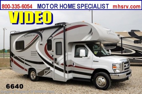 /TX 1/4/2014 &lt;a href=&quot;http://www.mhsrv.com/thor-motor-coach/&quot;&gt;&lt;img src=&quot;http://www.mhsrv.com/images/sold-thor.jpg&quot; width=&quot;383&quot; height=&quot;141&quot; border=&quot;0&quot; /&gt;&lt;/a&gt; YEAR END CLOSE-OUT! Purchase this unit anytime before Dec. 30th, 2013 and MHSRV will Donate $1,000 to Cook Children&#39;s. Complete details at MHSRV .com or 800-335-6054. #1 Volume Selling Dealer in the World! &lt;object width=&quot;400&quot; height=&quot;300&quot;&gt;&lt;param name=&quot;movie&quot; value=&quot;//www.youtube.com/v/zb5_686Rceo?version=3&amp;amp;hl=en_US&quot;&gt;&lt;/param&gt;&lt;param name=&quot;allowFullScreen&quot; value=&quot;true&quot;&gt;&lt;/param&gt;&lt;param name=&quot;allowscriptaccess&quot; value=&quot;always&quot;&gt;&lt;/param&gt;&lt;embed src=&quot;//www.youtube.com/v/zb5_686Rceo?version=3&amp;amp;hl=en_US&quot; type=&quot;application/x-shockwave-flash&quot; width=&quot;400&quot; height=&quot;300&quot; allowscriptaccess=&quot;always&quot; allowfullscreen=&quot;true&quot;&gt;&lt;/embed&gt;&lt;/object&gt;  MSRP $78,723. Visit MHSRV .com or Call 800-335-6054. New 2014 Thor Motor Coach Chateau Class C RV. Model 22E with Ford E-350 chassis &amp; Ford Triton V-10 engine. This unit measures approximately 23 feet 11 inches in length. Optional equipment includes Scarlet HD-Max exterior, 32 inch TV with DVD player &amp; swivel, wheel liners, back-up monitor, auto transfer switch &amp; heated holding tanks. The Chateau Class C RV has an incredible list of standard features for 2014 including Mega exterior storage, power windows and locks, double door refrigerator, skylight, roof A/C unit, 4000 Onan Micro Quiet generator, slick fiberglass exterior, patio awning, full extension drawer glides, roof ladder, bedspread &amp; pillow shams and much more. FOR ADDITIONAL INFORMATION &amp; PRODUCT VIDEO Please visit Motor Home Specialist at  MHSRV .com or Call 800-335-6054. At Motor Home Specialist we DO NOT charge any prep or orientation fees like you will find at other dealerships. All sale prices include a 200 point inspection, interior &amp; exterior wash &amp; detail of vehicle, a thorough coach orientation with an MHS technician, an RV Starter&#39;s kit, a nights stay in our delivery park featuring landscaped and covered pads with full hook-ups and much more! Read From Thousands of Testimonials at MHSRV .com and See What They Had to Say About Their Experience at Motor Home Specialist. WHY PAY MORE?...... WHY SETTLE FOR LESS?