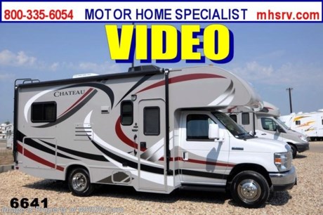 /OK 1/20/14 &lt;a href=&quot;http://www.mhsrv.com/thor-motor-coach/&quot;&gt;&lt;img src=&quot;http://www.mhsrv.com/images/sold-thor.jpg&quot; width=&quot;383&quot; height=&quot;141&quot; border=&quot;0&quot;/&gt;&lt;/a&gt; OVER-STOCKED CONSTRUCTION SALE at The #1 Volume Selling Motor Home Dealer in the World! Close-Out Pricing on Over 750 New Units and MHSRV Camper&#39;s Package While Supplies Last! Visit MHSRV .com or Call 800-335-6054 for complete details. &lt;object width=&quot;400&quot; height=&quot;300&quot;&gt;&lt;param name=&quot;movie&quot; value=&quot;//www.youtube.com/v/zb5_686Rceo?version=3&amp;amp;hl=en_US&quot;&gt;&lt;/param&gt;&lt;param name=&quot;allowFullScreen&quot; value=&quot;true&quot;&gt;&lt;/param&gt;&lt;param name=&quot;allowscriptaccess&quot; value=&quot;always&quot;&gt;&lt;/param&gt;&lt;embed src=&quot;//www.youtube.com/v/zb5_686Rceo?version=3&amp;amp;hl=en_US&quot; type=&quot;application/x-shockwave-flash&quot; width=&quot;400&quot; height=&quot;300&quot; allowscriptaccess=&quot;always&quot; allowfullscreen=&quot;true&quot;&gt;&lt;/embed&gt;&lt;/object&gt;  MSRP $78,723. Visit MHSRV .com or Call 800-335-6054. New 2014 Thor Motor Coach Chateau Class C RV. Model 22E with Ford E-350 chassis &amp; Ford Triton V-10 engine. This unit measures approximately 23 feet 11 inches in length. Optional equipment includes Scarlet HD-Max exterior, 32 inch TV with DVD player &amp; swivel, wheel liners, back-up monitor, auto transfer switch &amp; heated holding tanks. The Chateau Class C RV has an incredible list of standard features for 2014 including Mega exterior storage, power windows and locks, double door refrigerator, skylight, roof A/C unit, 4000 Onan Micro Quiet generator, slick fiberglass exterior, patio awning, full extension drawer glides, roof ladder, bedspread &amp; pillow shams and much more. FOR ADDITIONAL INFORMATION &amp; PRODUCT VIDEO Please visit Motor Home Specialist at  MHSRV .com or Call 800-335-6054. At Motor Home Specialist we DO NOT charge any prep or orientation fees like you will find at other dealerships. All sale prices include a 200 point inspection, interior &amp; exterior wash &amp; detail of vehicle, a thorough coach orientation with an MHS technician, an RV Starter&#39;s kit, a nights stay in our delivery park featuring landscaped and covered pads with full hook-ups and much more! Read From Thousands of Testimonials at MHSRV .com and See What They Had to Say About Their Experience at Motor Home Specialist. WHY PAY MORE?...... WHY SETTLE FOR LESS?