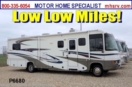 &lt;a href=&quot;http://www.mhsrv.com/other-rvs-for-sale/georgie-boy-rvs/&quot;&gt;&lt;img src=&quot;http://www.mhsrv.com/images/sold-georgieboy.jpg&quot; width=&quot;383&quot; height=&quot;141&quot; border=&quot;0&quot; /&gt;&lt;/a&gt; Used Georgie-Boy RV /TX 3/18/13/ - 2006 Georgie Boy Pursuit (3500DS) with 2 slides and ONLY 9,889 MILES. This RV is approximately 33 feet in length with a Ford Triton V10 engine, Ford transmission, Ford chassis, 5.5KW Onan generator, patio awning, slide-out room toppers, electric/gas water heater, pass-thru storage, 3.5K lb. hitch, exterior shower, hydraulic leveling system, power mirrors with heat, back-up camera, solid surface kitchen counter, 2 ducted roof A/Cs and 2 LCD TVs. For complete details visit Motor Home Specialist at MHSRV .com or 800-335-6054.