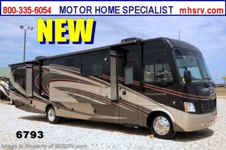 /CO 9/23/2013 &lt;a href=&quot;http://www.mhsrv.com/thor-motor-coach/&quot;&gt;&lt;img src=&quot;http://www.mhsrv.com/images/sold-thor.jpg&quot; width=&quot;383&quot; height=&quot;141&quot; border=&quot;0&quot; /&gt;&lt;/a&gt; Purchase this unit any time before the World&#39;s RV Show ends Sept. 14th, 2013 and receive a $2,000 VISA Gift Card. MHSRV will also Donate $1,000 to the Intrepid Fallen Heroes Fund. Complete details at MHSRV .com or 800-335-6054. &lt;object width=&quot;400&quot; height=&quot;300&quot;&gt;&lt;param name=&quot;movie&quot; value=&quot;http://www.youtube.com/v/_D_MrYPO4yY?version=3&amp;amp;hl=en_US&quot;&gt;&lt;/param&gt;&lt;param name=&quot;allowFullScreen&quot; value=&quot;true&quot;&gt;&lt;/param&gt;&lt;param name=&quot;allowscriptaccess&quot; value=&quot;always&quot;&gt;&lt;/param&gt;&lt;embed src=&quot;http://www.youtube.com/v/_D_MrYPO4yY?version=3&amp;amp;hl=en_US&quot; type=&quot;application/x-shockwave-flash&quot; width=&quot;400&quot; height=&quot;300&quot; allowscriptaccess=&quot;always&quot; allowfullscreen=&quot;true&quot;&gt;&lt;/embed&gt;&lt;/object&gt; For the Lowest Price Call 800-335-6054 or Visit MHSRV .com #1 THOR MOTOR COACH DEALER IN AMERICA! MSRP $157,930. New 2014 Thor Motor Coach Challenger. Model 37GT. This luxury RV measures approximately 37 feet 10 inches in length and features (3) slide-out rooms. The all new 37GT floor plan is highlighted by a revolutionary &quot;Island&quot; kitchen with vast countertop space, a custom kitchen bar with wine rack, a hidden trash receptacle, dual vanities in bathroom, a large panoramic window across from kitchen and a motorized hide-a-way LCD TV with sound bar! Optional equipment includes Olympic Cherry wood package, Cherry Pearl Full Body Paint exterior, side-by-side refrigerator, 2 folding chairs, dual pane windows and a 3-burner range with oven. The 2014 Thor Motor Coach Challenger also features one of the most impressive lists of standard equipment in the RV industry including a Ford Triton V-10 engine, 5-speed automatic transmission, 22-Series ford chassis with aluminum wheels, fully automatic hydraulic leveling system, electric patio awning, side hinged baggage doors, exterior entertainment package, 1800 Watt inverter, iPod docking station, DVD, LCD TVs, day/night shades, Corian kitchen counter, dual roof A/C units, 5500 Onan Marquis Gold generator, gas/electric water heater, heated and enclosed holding tanks and much more. CALL MOTOR HOME SPECIALIST at 800-335-6054 or Visit MHSRV .com FOR ADDITONAL PHOTOS, DETAILS, BROCHURE, WINDOW STICKER, VIDEOS &amp; MORE. At Motor Home Specialist we DO NOT charge any prep or orientation fees like you will find at other dealerships. All sale prices include a 200 point inspection, interior &amp; exterior wash &amp; detail of vehicle, a thorough coach orientation with an MHS technician, an RV Starter&#39;s kit, a nights stay in our delivery park featuring landscaped and covered pads with full hook-ups and much more! Read From Thousands of Testimonials at MHSRV .com and See What They Had to Say About Their Experience at Motor Home Specialist. WHY PAY MORE?...... WHY SETTLE FOR LESS?