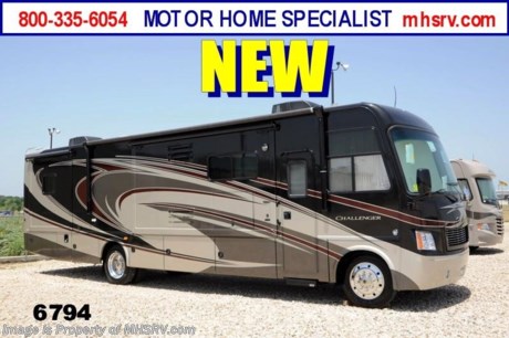 &lt;a href=&quot;http://www.mhsrv.com/thor-motor-coach/&quot;&gt;&lt;img src=&quot;http://www.mhsrv.com/images/sold-thor.jpg&quot; width=&quot;383&quot; height=&quot;141&quot; border=&quot;0&quot; /&gt;&lt;/a&gt; &lt;object width=&quot;400&quot; height=&quot;300&quot;&gt;&lt;param name=&quot;movie&quot; value=&quot;http://www.youtube.com/v/_D_MrYPO4yY?version=3&amp;amp;hl=en_US&quot;&gt;&lt;/param&gt;&lt;param name=&quot;allowFullScreen&quot; value=&quot;true&quot;&gt;&lt;/param&gt;&lt;param name=&quot;allowscriptaccess&quot; value=&quot;always&quot;&gt;&lt;/param&gt;&lt;embed src=&quot;http://www.youtube.com/v/_D_MrYPO4yY?version=3&amp;amp;hl=en_US&quot; type=&quot;application/x-shockwave-flash&quot; width=&quot;400&quot; height=&quot;300&quot; allowscriptaccess=&quot;always&quot; allowfullscreen=&quot;true&quot;&gt;&lt;/embed&gt;&lt;/object&gt;For the Lowest Price Call 800-335-6054 or Visit MHSRV .com #1 THOR MOTOR COACH DEALER IN AMERICA! /MS 7/17/13/ MSRP $157,930. New 2014 Thor Motor Coach Challenger. Model 37GT. This luxury RV measures approximately 37 feet 10 inches in length and features (3) slide-out rooms. The all new 37GT floor plan is highlighted by a revolutionary &quot;Island&quot; kitchen with vast countertop space, a custom kitchen bar with wine rack, a hidden trash receptacle, dual vanities in bathroom, a large panoramic window across from kitchen and a motorized hide-a-way LCD TV with sound bar! Optional equipment includes Vintage Maple wood package, Cherry Pearl Full Body Paint exterior, side-by-side refrigerator, 2 folding chairs, dual pane windows and a 3-burner range with oven. The 2014 Thor Motor Coach Challenger also features one of the most impressive lists of standard equipment in the RV industry including a Ford Triton V-10 engine, 5-speed automatic transmission, 22-Series ford chassis with aluminum wheels, fully automatic hydraulic leveling system, electric patio awning, side hinged baggage doors, exterior entertainment package, 1800 Watt inverter, iPod docking station, DVD, LCD TVs, day/night shades, Corian kitchen counter, dual roof A/C units, 5500 Onan Marquis Gold generator, gas/electric water heater, heated and enclosed holding tanks and much more. CALL MOTOR HOME SPECIALIST at 800-335-6054 or Visit MHSRV .com FOR ADDITONAL PHOTOS, DETAILS, BROCHURE, WINDOW STICKER, VIDEOS &amp; MORE. At Motor Home Specialist we DO NOT charge any prep or orientation fees like you will find at other dealerships. All sale prices include a 200 point inspection, interior &amp; exterior wash &amp; detail of vehicle, a thorough coach orientation with an MHS technician, an RV Starter&#39;s kit, a nights stay in our delivery park featuring landscaped and covered pads with full hook-ups and much more! Read From Thousands of Testimonials at MHSRV .com and See What They Had to Say About Their Experience at Motor Home Specialist. WHY PAY MORE?...... WHY SETTLE FOR LESS?