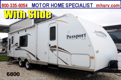 &lt;a href=&quot;http://www.mhsrv.com/travel-trailers/&quot;&gt;&lt;img src=&quot;http://www.mhsrv.com/images/sold-traveltrailer.jpg&quot; width=&quot;383&quot; height=&quot;141&quot; border=&quot;0&quot; /&gt;&lt;/a&gt; Used Keystone RV /TX 4/10/13/ - 2008 Keystone Passport (285RL) is approximately 27 feet in length with a slide, patio awning, electric/gas water heater, pass-thru storage, black tank rinsing system, exterior shower, AM/FM radio, CD player, sofa with Jack Knife sleeper, booth converts to sleeper, 2 cloth chairs, blinds, microwave, 3 burner range with gas oven, refrigerator, all in 1 bath, shower, queen size bed, ducted roof A/C and much more. 