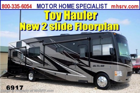 /CA 9/13/2013 &lt;a href=&quot;http://www.mhsrv.com/thor-motor-coach/&quot;&gt;&lt;img src=&quot;http://www.mhsrv.com/images/sold-thor.jpg&quot; width=&quot;383&quot; height=&quot;141&quot; border=&quot;0&quot; /&gt;&lt;/a&gt; Purchase any time before the World&#39;s RV Show ends Sept. 14th, 2013 and MHSRV will Donate $1,000 to the Intrepid Fallen Heroes Fund with purchase of this unit. Complete details at MHSRV .com or 800-335-6054.&lt;object width=&quot;400&quot; height=&quot;300&quot;&gt;&lt;param name=&quot;movie&quot; value=&quot;http://www.youtube.com/v/3ISEXmsKvKw?version=3&amp;amp;hl=en_US&quot;&gt;&lt;/param&gt;&lt;param name=&quot;allowFullScreen&quot; value=&quot;true&quot;&gt;&lt;/param&gt;&lt;param name=&quot;allowscriptaccess&quot; value=&quot;always&quot;&gt;&lt;/param&gt;&lt;embed src=&quot;http://www.youtube.com/v/3ISEXmsKvKw?version=3&amp;amp;hl=en_US&quot; type=&quot;application/x-shockwave-flash&quot; width=&quot;400&quot; height=&quot;300&quot; allowscriptaccess=&quot;always&quot; allowfullscreen=&quot;true&quot;&gt;&lt;/embed&gt;&lt;/object&gt;For the Lowest Price Please Visit MHSRV .com or Call 800-335-6054. #1 Thor Motor Coach &amp; Outlaw Toy Hauler Dealer in the World. MSRP $170,424. New 2014 Thor Motor Coach Outlaw Toy Hauler. Model 37MD with 2 slide-out rooms and Ford 24-Series chassis with Triton V-10 engine, U-shaped dinette booth &amp; high polished aluminum wheels. This unit measures approximately 38 feet 7 inches in length. Optional equipment includes an electric overhead hide-away bunk, dual cargo sofas in garage area, drop down ramp door with spring assist &amp; railing for patio use. The Outlaw toy hauler RV has an incredible list of standard features for 2014 including a full body exterior paint job, beautiful wood &amp; interior decor packages, (5) LCD TVs including an exterior entertainment center, LCD TV in loft and LCD TV in garage. You will also find a theater sound system in the living room with hidden sub woofer, stereo in garage, exterior stereo speakers and audio controls, power patio awing, dual side entrance doors, dual pane windows, fueling station, 1-piece windshield,  a 5500 Onan generator, back-up camera, automatic leveling system, Soft Touch leather furniture, hide-a-bed sofa with power inflate &amp; deflate controls, day/night shades and much more. FOR ADDITIONAL INFORMATION, BROCHURE, WINDOW STICKER, PHOTOS &amp; PRODUCT VIDEO PLEASE VISIT MOTOR HOME SPECIALIST AT MHSRV .COM or CALL 800-335-6054. At Motor Home Specialist we DO NOT charge any prep or orientation fees like you will find at other dealerships. All sale prices include a 200 point inspection, interior &amp; exterior wash &amp; detail of vehicle, a thorough coach orientation with an MHS technician, an RV Starter&#39;s kit, a nights stay in our delivery park featuring landscaped and covered pads with full hook-ups and much more! Read From Thousands of Testimonials at MHSRV .com and See What They Had to Say About Their Experience at Motor Home Specialist. WHY PAY MORE?...... WHY SETTLE FOR LESS?