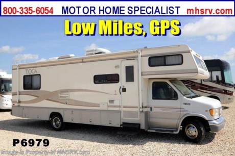 &lt;a href=&quot;http://www.mhsrv.com/fleetwood-rvs/&quot;&gt;&lt;img src=&quot;http://www.mhsrv.com/images/sold-fleetwood.jpg&quot; width=&quot;383&quot; height=&quot;141&quot; border=&quot;0&quot; /&gt;&lt;/a&gt; Used Fleetwood RV /TX 5/6/13/ - 1999 Fleetwood Tioga SL with slide and only 29,294 miles. This RV is approximately 31 feet in length with a Ford 6.8L Triton V10 engine, Ford 450 chassis, power mirrors with heat, GPS, power windows and locks, 4KW Onan diesel generator, patio awning, room toppers, pass-thru storage, 3.5K lb. hitch, exterior speaker system, cab over bunk, ducted roof A/C system and 2 LCD TVs. For additional information and photos please visit Motor Home Specialist at www.MHSRV .com or call 800-335-6054.