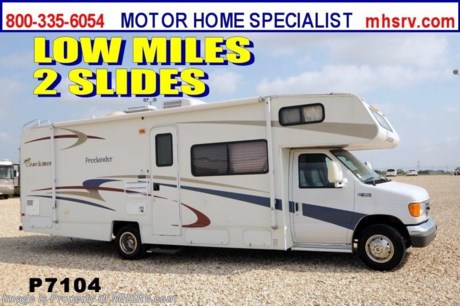 &lt;a href=&quot;http://www.mhsrv.com/coachmen-rv/&quot;&gt;&lt;img src=&quot;http://www.mhsrv.com/images/sold-coachmen.jpg&quot; width=&quot;383&quot; height=&quot;141&quot; border=&quot;0&quot; /&gt;&lt;/a&gt; Used Coachmen RV /TX 5/25/13/ - 2006 Coachmen Freelander (2920DS) w/2 slides and ONLY 9,357 MILES. This RV is approximately 28 feet in length with a 6.8L Ford engine, Ford 450 chassis, power windows and locks, 4KW Onan with only 15 hours, patio awning, cab over sleeper, electric/gas water heater, Ride-Rite air assist, tank heater, 5K lb. hitch, solid surface kitchen counter, ducted A/C system and a TV with CD/DVD player. For additional information and photos please visit Motor Home Specialist at www.MHSRV .com or call 800-335-6054.