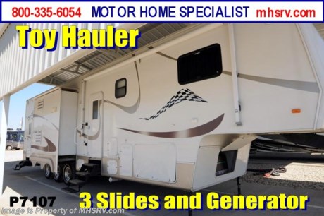 &lt;a href=&quot;http://www.mhsrv.com/5th-wheels/&quot;&gt;&lt;img src=&quot;http://www.mhsrv.com/images/sold-5thwheel.jpg&quot; width=&quot;383&quot; height=&quot;141&quot; border=&quot;0&quot; /&gt;&lt;/a&gt; Used Sunnybrook RV /WA 6/17/13/ - 2006 Sunnybrook Mobile Scout  (Titan391KSURV) is approximately 40 feet in length with 3 slides. This toy hauler RV features a 5.5KW Onan gas generator, patio awning, slide-out room toppers, electric/gas water heater, 50 Amp service, pass-thru storage, aluminum wheels, LED running lights, black tank rinsing system, water filtration system, exterior shower, roof ladder, free standing table that extends, 4 dinette chairs, day/night shades, Fantastic Fan, ceiling fan, kitchen island, fold up counter, microwave, 3 burner range with gas oven, refrigerator, washer/dryer stack, glass door shower, cab over bunk, 2 ducted roof A/Cs with heat strip and an LCD TV with CD/DVD player. For additional information and photos please visit Motor Home Specialist at www.MHSRV .com or call 800-335-6054.