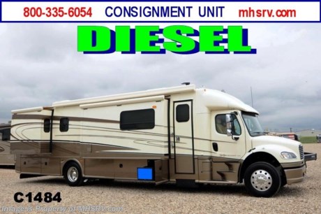 *Picked Up*1/31/2014*Consignment** Used Dynamax RV for Sale- 2012 Dynamax Dynaquest (390XL) with 3 slides including a full wall and only 9,699 miles. This beautiful Super C RV is approximately 40 feet in length with a 350HP Cummins diesel engine, Allison 6 speed transmission, Freightliner chassis, 20K lb. hitch, power mirrors with heat, power windows and locks, 8KW Onan diesel generator with AGS, power patio awning, 50 Amp power cord reel, rear pass-thru storage with side swing baggage doors, aluminum wheels, keyless entry, bay heater, tank heater, power water hose reel, automatic hydraulic leveling system, color 3 camera monitoring system, exterior entertainment system, Xantrax inverter, ceramic tile floors, convection microwave, solid surface counters, all in 1 bath, residential 3 door refrigerator with water and ice on door, washer/dryer combo, 2 ducted roof A/Cs with heat pumps, 3 LED TVs with CD/DVD players and a Blu-Ray player with surround sound in the living room. For additional information and photos please visit Motor Home Specialist at www.MHSRV .com or call 800-335-6054.