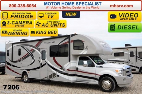 /CA 5/19/2014 &lt;a href=&quot;http://www.mhsrv.com/thor-motor-coach/&quot;&gt;&lt;img src=&quot;http://www.mhsrv.com/images/sold-thor.jpg&quot; width=&quot;383&quot; height=&quot;141&quot; border=&quot;0&quot;/&gt;&lt;/a&gt; 2014 CLOSEOUT! Receive a $1,000 VISA Gift Card with purchase from Motor Home Specialist while supplies last!   &lt;object width=&quot;400&quot; height=&quot;300&quot;&gt;&lt;param name=&quot;movie&quot; value=&quot;//www.youtube.com/v/U2vRrY8X8lc?hl=en_US&amp;amp;version=3&quot;&gt;&lt;/param&gt;&lt;param name=&quot;allowFullScreen&quot; value=&quot;true&quot;&gt;&lt;/param&gt;&lt;param name=&quot;allowscriptaccess&quot; value=&quot;always&quot;&gt;&lt;/param&gt;&lt;embed src=&quot;//www.youtube.com/v/U2vRrY8X8lc?hl=en_US&amp;amp;version=3&quot; type=&quot;application/x-shockwave-flash&quot; width=&quot;400&quot; height=&quot;300&quot; allowscriptaccess=&quot;always&quot; allowfullscreen=&quot;true&quot;&gt;&lt;/embed&gt;&lt;/object&gt; MSRP $149,898. 2014 Thor Motor Coach 33SW Super C model motor home with a full wall slide. This unit is powered by the powerful 300 HP Powerstroke 6.7L diesel engine with 660 lb. ft. of torque. It rides on a Ford F-550 chassis with a 6-speed automatic transmission and boast a big 10,000 lb. hitch, rear pass-thru MEGA-Storage, extreme duty 4 wheel ABS disc brakes and an electronic brake controller integrated into the dash. Options include the beautiful Scarlet HD-Max exterior with premium durable Gel-Coat, Olympic Cherry cabinetry, exterior entertainment center, (2) Fantastic Fans including one in the overhead bunk area, child safety seat tether and an upgraded 6.0 Onan diesel generator. The Chateau 33SW is approximately 34 feet 6 inches long and also features a plush U-shaped dinette and sofa, dual roof air conditioners, power patio awning, one-touch automatic leveling system, residential refrigerator, 30 inch over the range microwave, solid surface counter top, touch screen AM/FM/CD/MP3 player, back-up monitor with side view cameras, remote heated exterior mirrors, power windows and locks, leatherette driver &amp; passenger captain&#39;s chairs, fiberglass running boards, soft touch ceilings, heavy duty ball bearing drawer guides, bedroom LCD TV, large LCD TV in the living area, an 1800-watt power inverter, heated holding tanks and a king sized bed. Motor Home Specialist is the #1 Thor Motor Coach Dealer in the World. For additional information about this incredible Super C motor home please feel free to visit MHSRV .com or call Motor Home Specialist at 800-335-6054. At Motor Home Specialist we DO NOT charge any prep or orientation fees like you will find at other dealerships. All sale prices include a 200 point inspection, interior &amp; exterior wash &amp; detail of vehicle, a thorough coach orientation with an MHS technician, an RV Starter&#39;s kit, a nights stay in our delivery park featuring landscaped and covered pads with full hook-ups and much more! Read From Thousands of Testimonials at MHSRV .com and See What They Had to Say About Their Experience at Motor Home Specialist. WHY PAY MORE?...... WHY SETTLE FOR LESS?
