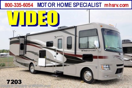 /KS 11/18/2013 &lt;a href=&quot;http://www.mhsrv.com/thor-motor-coach/&quot;&gt;&lt;img src=&quot;http://www.mhsrv.com/images/sold-thor.jpg&quot; width=&quot;383&quot; height=&quot;141&quot; border=&quot;0&quot; /&gt;&lt;/a&gt; YEAR END CLOSE-OUT! Purchase this unit anytime before Dec. 30th, 2013 and receive a $2,000 VISA Gift Card. MHSRV will also Donate $1,000 to Cook Children&#39;s. Complete details at MHSRV .com or 800-335-6054. For the Lowest Price &amp; Largest Selection Visit the #1 Volume Selling Dealer in the World at MHSRV .com or Call 800-335-6054. &lt;object width=&quot;400&quot; height=&quot;300&quot;&gt;&lt;param name=&quot;movie&quot; value=&quot;http://www.youtube.com/v/fBpsq4hH-Ws?version=3&amp;amp;hl=en_US&quot;&gt;&lt;/param&gt;&lt;param name=&quot;allowFullScreen&quot; value=&quot;true&quot;&gt;&lt;/param&gt;&lt;param name=&quot;allowscriptaccess&quot; value=&quot;always&quot;&gt;&lt;/param&gt;&lt;embed src=&quot;http://www.youtube.com/v/fBpsq4hH-Ws?version=3&amp;amp;hl=en_US&quot; type=&quot;application/x-shockwave-flash&quot; width=&quot;400&quot; height=&quot;300&quot; allowscriptaccess=&quot;always&quot; allowfullscreen=&quot;true&quot;&gt;&lt;/embed&gt;&lt;/object&gt; MSRP $126,036. New 2014 Thor Motor Coach Windsport: 32A Model. This Class A RV measures approximately 33 feet in length &amp; features (2) slide-out rooms, a U-Shaped dinette &amp; Mega-Storage. Optional equipment includes Autumn Fire HD-Max exterior, LCD TV in bedroom, exterior entertainment center, solid surface kitchen countertop, power drivers seat, power roof vent, heated remote mirrors with integrated side view cameras, valve stem extenders, 13.5 BTU roof A/C in rear, 5500 Onan generator, 50 amp service cord, gas/electric water heater, holding tank heat pads, &amp; drop down electric overhead bunk. The all new Thor Motor Coach Windsport RV also features a Ford chassis with Triton V-10 Ford engine, hydraulic leveling jacks, second auxiliary battery, LCD TV, tinted one piece windshield, front roof A/C unit, night shades, refrigerator, microwave, oven and much more. For additional photos, details, videos &amp; SALE PRICE please visit Motor Home Specialist, the #1 Volume Selling Dealer in the World, at MHSRV .com or Call 800-335-6054. At Motor Home Specialist we DO NOT charge any prep or orientation fees like you will find at other dealerships. All sale prices include a 200 point inspection, interior &amp; exterior wash &amp; detail of vehicle, a thorough coach orientation with an MHS technician, an RV Starter&#39;s kit, a nights stay in our delivery park featuring landscaped and covered pads with full hook-ups and much more! Read From Thousands of Testimonials at MHSRV .com and See What They Had to Say About Their Experience at Motor Home Specialist. WHY PAY MORE?...... WHY SETTLE FOR LESS?
