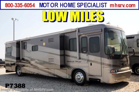 &lt;a href=&quot;http://www.mhsrv.com/newmar-rv/&quot;&gt;&lt;img src=&quot;http://www.mhsrv.com/images/sold-newmar.jpg&quot; width=&quot;383&quot; height=&quot;141&quot; border=&quot;0&quot; /&gt;&lt;/a&gt; Used Newmar RV / TX 7/29/13/ - 2005 Newmar Dutchstar (4024) with 4 slides and 11,702 miles. This RV is approximately 40 feet in length with a 370HP Cummins diesel engine with side radiator, Allison 6 speed automatic transmission, Spartan raised rail chassis with IFS, power mirrors with heat, 7.5KW Onan diesel generator, power patio and door awnings, window awnings, slide-out room toppers, electric/gas water heater, 50amp power cord reel, pass-thru storage with side swing baggage doors, aluminum wheels, bay blower, 10K lb. hitch, automatic hydraulic leveling system, back up camera, Xantrax inverter, ceramic tile floors, solid surface counters, dual pane windows, convection microwave, washer/dryer combo, king size bed, 2 ducted roof A/Cs with heat pumps and 2 TVs.  For additional information and photos please visit Motor Home Specialist at www.MHSRV .com or call 800-335-6054. 