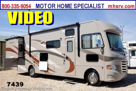 /TX 12/28/2013 &lt;a href=&quot;http://www.mhsrv.com/thor-motor-coach/&quot;&gt;&lt;img src=&quot;http://www.mhsrv.com/images/sold-thor.jpg&quot; width=&quot;383&quot; height=&quot;141&quot; border=&quot;0&quot; /&gt;&lt;/a&gt; YEAR END CLOSE-OUT! Purchase this unit anytime before Dec. 30th, 2013 and MHSRV will Donate $1,000 to Cook Children&#39;s. Complete details at MHSRV .com or 800-335-6054. For the Lowest Price &amp; Largest Selection Visit Motor Home Specialist, the #1 Volume Selling Dealer in the World!  &lt;object width=&quot;400&quot; height=&quot;300&quot;&gt;&lt;param name=&quot;movie&quot; value=&quot;http://www.youtube.com/v/IK6i7SriLik?version=3&amp;amp;hl=en_US&quot;&gt;&lt;/param&gt;&lt;param name=&quot;allowFullScreen&quot; value=&quot;true&quot;&gt;&lt;/param&gt;&lt;param name=&quot;allowscriptaccess&quot; value=&quot;always&quot;&gt;&lt;/param&gt;&lt;embed src=&quot;http://www.youtube.com/v/IK6i7SriLik?version=3&amp;amp;hl=en_US&quot; type=&quot;application/x-shockwave-flash&quot; width=&quot;400&quot; height=&quot;300&quot; allowscriptaccess=&quot;always&quot; allowfullscreen=&quot;true&quot;&gt;&lt;/embed&gt;&lt;/object&gt;For the Lowest Price Please Visit MHSRV .com or Call 800-335-6054. #1 Volume Selling Dealer in the World! MSRP $106,894. New 2014 Thor Motor Coach A.C.E. Model 30.1 with (2) slide-out rooms. The A.C.E. is the class A &amp; C Evolution. It Combines many of the most popular features of a class A motor home and a class C motor home to make something truly unique to the RV industry. This unit measures approximately 30 feet 10 inches in length. Optional equipment includes beautiful Lucky Penny HD-Max exterior, exterior TV, heated power side mirrors with integrated side view cameras, LCD TV &amp; DVD player in master bedroom, upgraded 15.0 BTU ducted roof A/C unit, hydraulic leveling jacks, second auxiliary battery and attic fan in bathroom. The A.C.E. also features a large LCD TV, drop down overhead bunk, a mud-room, a Ford Triton V-10 engine and much more. FOR ADDITIONAL INFORMATION, VIDEO, MSRP, BROCHURE, PHOTOS &amp; MORE PLEASE CALL 800-335-6054 or VISIT MHSRV .com At Motor Home Specialist we DO NOT charge any prep or orientation fees like you will find at other dealerships. All sale prices include a 200 point inspection, interior &amp; exterior wash &amp; detail of vehicle, a thorough coach orientation with an MHS technician, an RV Starter&#39;s kit, a nights stay in our delivery park featuring landscaped and covered pads with full hook-ups and much more! Read From Thousands of Testimonials at MHSRV .com and See What They Had to Say About Their Experience at Motor Home Specialist. WHY PAY MORE?...... WHY SETTLE FOR LESS?
