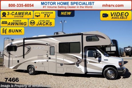 /TX 5/7/14 &lt;a href=&quot;http://www.mhsrv.com/thor-motor-coach/&quot;&gt;&lt;img src=&quot;http://www.mhsrv.com/images/sold-thor.jpg&quot; width=&quot;383&quot; height=&quot;141&quot; border=&quot;0&quot;/&gt;&lt;/a&gt; 2014 CLOSEOUT! Receive a $1,000 VISA Gift Card with purchase from Motor Home Specialist while supplies last!  &lt;object width=&quot;400&quot; height=&quot;300&quot;&gt;&lt;param name=&quot;movie&quot; value=&quot;//www.youtube.com/v/zb5_686Rceo?version=3&amp;amp;hl=en_US&quot;&gt;&lt;/param&gt;&lt;param name=&quot;allowFullScreen&quot; value=&quot;true&quot;&gt;&lt;/param&gt;&lt;param name=&quot;allowscriptaccess&quot; value=&quot;always&quot;&gt;&lt;/param&gt;&lt;embed src=&quot;//www.youtube.com/v/zb5_686Rceo?version=3&amp;amp;hl=en_US&quot; type=&quot;application/x-shockwave-flash&quot; width=&quot;400&quot; height=&quot;300&quot; allowscriptaccess=&quot;always&quot; allowfullscreen=&quot;true&quot;&gt;&lt;/embed&gt;&lt;/object&gt; #1 Volume Selling Dealer in the World! For Best Price &amp; Largest Selection Visit MHSRV .com or Call 800-335-6054. MSRP $109,732. New 2014 Thor Motor Coach Four Winds Class C RV. Model 31e with Ford E-450 chassis &amp; Ford Triton V-10 engine. This Bunk Bed unit measures approximately 32 feet 2 inches in length.  This unit comes with the Premier Package which includes solid surface kitchen countertop with pressed dinette top, roller shades, power charging center for electronics, enclosed area for sewer tank valves, water filter system, LED ceiling lights, black tank flush, 30 inch over the range microwave and exterior speakers. Optional equipment includes the HD-Max exterior, a LCD TV with DVD player for each bunk, exterior entertainment center, leatherette sofa, child safety tether, 12V attic fan, upgraded 15.0 BTU A/C, second auxiliary battery, spare tire, heated exterior mirrors with integrated side view cameras, power driver&#39;s chair, cockpit carpet mat, wood dash appliqu&#233; as well as leatherette driver and passenger captain&#39;s chairs. The Four Winds 31e Class C RV has an incredible list of standard features including power windows and locks, bedroom LED TV with DVD player, hydraulic leveling jacks, large cabover TV with DVD player, 3 burner high output range top with oven, gas/electric water heater, exterior shower, holding tanks with heat pads, auto transfer switch, wheel liners, valve stem extenders, keyless entry, automatic electric patio awning, back-up monitor, double door refrigerator, roof ladder, 4000 Onan Micro Quiet generator, slick fiberglass exterior, full extension drawer glides, bedspread &amp; pillow shams and much more. FOR ADDITIONAL INFORMATION, BROCHURE, WINDOW STICKER, PHOTOS &amp; VIDEOS PLEASE VISIT MOTOR HOME SPECIALIST AT MHSRV .com or CALL 800-335-6054. At Motor Home Specialist we DO NOT charge any prep or orientation fees like you will find at other dealerships. All sale prices include a 200 point inspection, interior &amp; exterior wash &amp; detail of vehicle, a thorough coach orientation with an MHS technician, an RV Starter&#39;s kit, a nights stay in our delivery park featuring landscaped and covered pads with full hook-ups and much more! Read From Thousands of Testimonials at MHSRV .com and See What They Had to Say About Their Experience at Motor Home Specialist. WHY PAY MORE?...... WHY SETTLE FOR LESS?