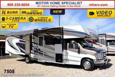/TX 4/15/14 &lt;a href=&quot;http://www.mhsrv.com/coachmen-rv/&quot;&gt;&lt;img src=&quot;http://www.mhsrv.com/images/sold-coachmen.jpg&quot; width=&quot;383&quot; height=&quot;141&quot; border=&quot;0&quot;/&gt;&lt;/a&gt;  2014 CLOSEOUT!  
&lt;object width=&quot;400&quot; height=&quot;300&quot;&gt;&lt;param name=&quot;movie&quot; value=&quot;//www.youtube.com/v/rUwAfncaG3M?version=3&amp;amp;hl=en_US&quot;&gt;&lt;/param&gt;&lt;param name=&quot;allowFullScreen&quot; value=&quot;true&quot;&gt;&lt;/param&gt;&lt;param name=&quot;allowscriptaccess&quot; value=&quot;always&quot;&gt;&lt;/param&gt;&lt;embed src=&quot;//www.youtube.com/v/rUwAfncaG3M?version=3&amp;amp;hl=en_US&quot; type=&quot;application/x-shockwave-flash&quot; width=&quot;400&quot; height=&quot;300&quot; allowscriptaccess=&quot;always&quot; allowfullscreen=&quot;true&quot;&gt;&lt;/embed&gt;&lt;/object&gt;  #1 Volume Selling Dealer in the World! MSRP $108,731. New 2014 Coachmen Leprechaun bunk house. Model 320BHF. This Luxury Class C RV measures approximately 32 feet 6 inches in length. Options include Beautiful Full Body Paint, 2 bunk TV&#39;s with DVD players, coach TV with DVD player, exterior entertainment center, upgraded 15,000 BTU A/C with heat pump, swivel drivers seat, exterior windshield cover, dual coach batteries, electric/gas water heater, spare tire, air assist suspension, aluminum rims, side view cameras, heated exterior mirrors with remote, convection microwave, rear ladder, heated tanks, front bunk ladder &amp; child restraint system, Travel Easy Roadside Assistance and the Leprechaun XL Package which includes Upgraded Ultra Leather Sofa, 2-Tone Ultra Leather Seat Covers, Wood Grain Dash Appliqu&#233;, Cab-over Privacy Curtain (N/A with Front Entertainment Center), Gloss Black Refrigerator Insert Panels, Bathroom Medicine Cabinet with Makeup Light &amp; Mirror, Upgrade Countertops with Under-mount Composite Sink, Composite Lids for Trunk Boxes in Exterior &quot;Warehouse&quot; Storage Compartment, Molded Fiberglass Front Cap, Fiberglass Style Bezel at Top of Rear Exterior Wall, Painted Bumper, Molded Fiberglass Running Boards with Wheel Well Flair, Upgraded Kitchen Faucet &amp; Upgraded Bathroom Faucet. The Coachmen Leprechaun 320BHF RV also features one the most impressive lists of standard equipment in the RV industry including a Ford Triton V-10 engine, E-450 Super Duty chassis, power awning, slide-out awning toppers, home stereo system, LCD back-up monitor and more. CALL MOTOR HOME SPECIALIST at 800-335-6054 or VISIT MHSRV .com FOR ADDITONAL PHOTOS, DETAILS, BROCHURE, FACTORY WINDOW STICKER, VIDEOS &amp; MORE. At Motor Home Specialist we DO NOT charge any prep or orientation fees like you will find at other dealerships. All sale prices include a 200 point inspection, interior &amp; exterior wash &amp; detail of vehicle, a thorough coach orientation with an MHS technician, an RV Starter&#39;s kit, a nights stay in our delivery park featuring landscaped and covered pads with full hook-ups and much more! Read From Thousands of Testimonials at MHSRV .com and See What They Had to Say About Their Experience at Motor Home Specialist. WHY PAY MORE?...... WHY SETTLE FOR LESS? &lt;object width=&quot;400&quot; height=&quot;300&quot;&gt;&lt;param name=&quot;movie&quot; value=&quot;http://www.youtube.com/v/fBpsq4hH-Ws?version=3&amp;amp;hl=en_US&quot;&gt;&lt;/param&gt;&lt;param name=&quot;allowFullScreen&quot; value=&quot;true&quot;&gt;&lt;/param&gt;&lt;param name=&quot;allowscriptaccess&quot; value=&quot;always&quot;&gt;&lt;/param&gt;&lt;embed src=&quot;http://www.youtube.com/v/fBpsq4hH-Ws?version=3&amp;amp;hl=en_US&quot; type=&quot;application/x-shockwave-flash&quot; width=&quot;400&quot; height=&quot;300&quot; allowscriptaccess=&quot;always&quot; allowfullscreen=&quot;true&quot;&gt;&lt;/embed&gt;&lt;/object&gt;
