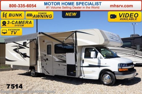 /TX 7/14/14 &lt;a href=&quot;http://www.mhsrv.com/coachmen-rv/&quot;&gt;&lt;img src=&quot;http://www.mhsrv.com/images/sold-coachmen.jpg&quot; width=&quot;383&quot; height=&quot;141&quot; border=&quot;0&quot; /&gt;&lt;/a&gt; 2014 CLOSEOUT! If you purchase now through July 31st, 2014 MHSRV will donate $1,000 to the Intrepid Fallen Heroes Fund adding to our now more than $265,000 already raised!  &lt;object width=&quot;400&quot; height=&quot;300&quot;&gt;&lt;param name=&quot;movie&quot; value=&quot;//www.youtube.com/v/rUwAfncaG3M?version=3&amp;amp;hl=en_US&quot;&gt;&lt;/param&gt;&lt;param name=&quot;allowFullScreen&quot; value=&quot;true&quot;&gt;&lt;/param&gt;&lt;param name=&quot;allowscriptaccess&quot; value=&quot;always&quot;&gt;&lt;/param&gt;&lt;embed src=&quot;//www.youtube.com/v/rUwAfncaG3M?version=3&amp;amp;hl=en_US&quot; type=&quot;application/x-shockwave-flash&quot; width=&quot;400&quot; height=&quot;300&quot; allowscriptaccess=&quot;always&quot; allowfullscreen=&quot;true&quot;&gt;&lt;/embed&gt;&lt;/object&gt; MSRP $101,613. New 2014 Coachmen Leprechaun bunk house. Model 320BHC. This Luxury Class C RV measures approximately 33 feet 5 inches in length. Options include the beautiful Carmel fiberglass exterior, 2 bunk TV&#39;s with DVD players, coach TV with DVD player, exterior entertainment center, upgraded 15,000 BTU A/C with heat pump, dual coach batteries, electric/gas water heater, air assist suspension, side view cameras, heated exterior mirrors with remote, convection microwave, spare tire, exterior privacy windshield cover, rear ladder, heated tanks, front bunk ladder &amp; child restraint system, Travel Easy Roadside Assistance and the Leprechaun XL Package which includes Upgraded Ultra Leather Sofa, 2-Tone Ultra Leather Seat Covers, Wood Grain Dash Appliqu&#233;, Cab-over Privacy Curtain (N/A with Front Entertainment Center), Gloss Black Refrigerator Insert Panels, Bathroom Medicine Cabinet with Makeup Light &amp; Mirror, Upgrade Countertops with Under-mount Composite Sink, Composite Lids for Trunk Boxes in Exterior &quot;Warehouse&quot; Storage Compartment, Molded Fiberglass Front Cap, Fiberglass Style Bezel at Top of Rear Exterior Wall, Painted Bumper, Molded Fiberglass Running Boards with Wheel Well Flair, Upgraded Kitchen Faucet &amp; Upgraded Bathroom Faucet. The Coachmen Leprechaun 320BHC RV also features one the most impressive lists of standard equipment in the RV industry including a 6.0L V-8 Chevrolet engine, Chevrolet 4500 chassis, power awning, slide-out awning toppers, home stereo system, LCD back-up monitor and more. CALL MOTOR HOME SPECIALIST at 800-335-6054 or VISIT MHSRV .com FOR ADDITONAL PHOTOS, DETAILS, BROCHURE, FACTORY WINDOW STICKER, VIDEOS &amp; MORE. At Motor Home Specialist we DO NOT charge any prep or orientation fees like you will find at other dealerships. All sale prices include a 200 point inspection, interior &amp; exterior wash &amp; detail of vehicle, a thorough coach orientation with an MHS technician, an RV Starter&#39;s kit, a nights stay in our delivery park featuring landscaped and covered pads with full hook-ups and much more! Read From Thousands of Testimonials at MHSRV .com and See What They Had to Say About Their Experience at Motor Home Specialist. WHY PAY MORE?...... WHY SETTLE FOR LESS? 